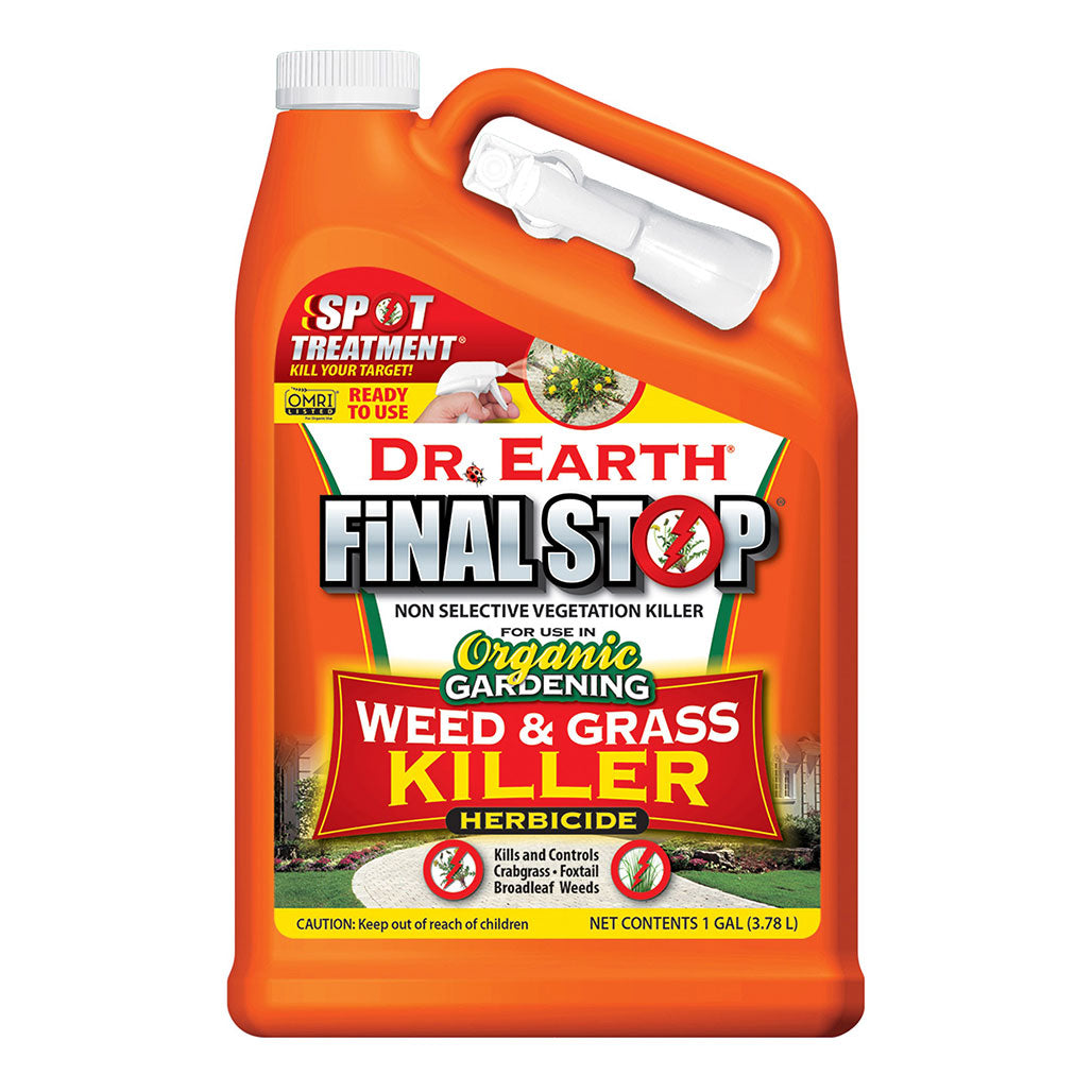 Dr. Earth Final Stop Ready-to-Use Weed and Grass Killer Herbicide, 1 Gallon - Case of 4