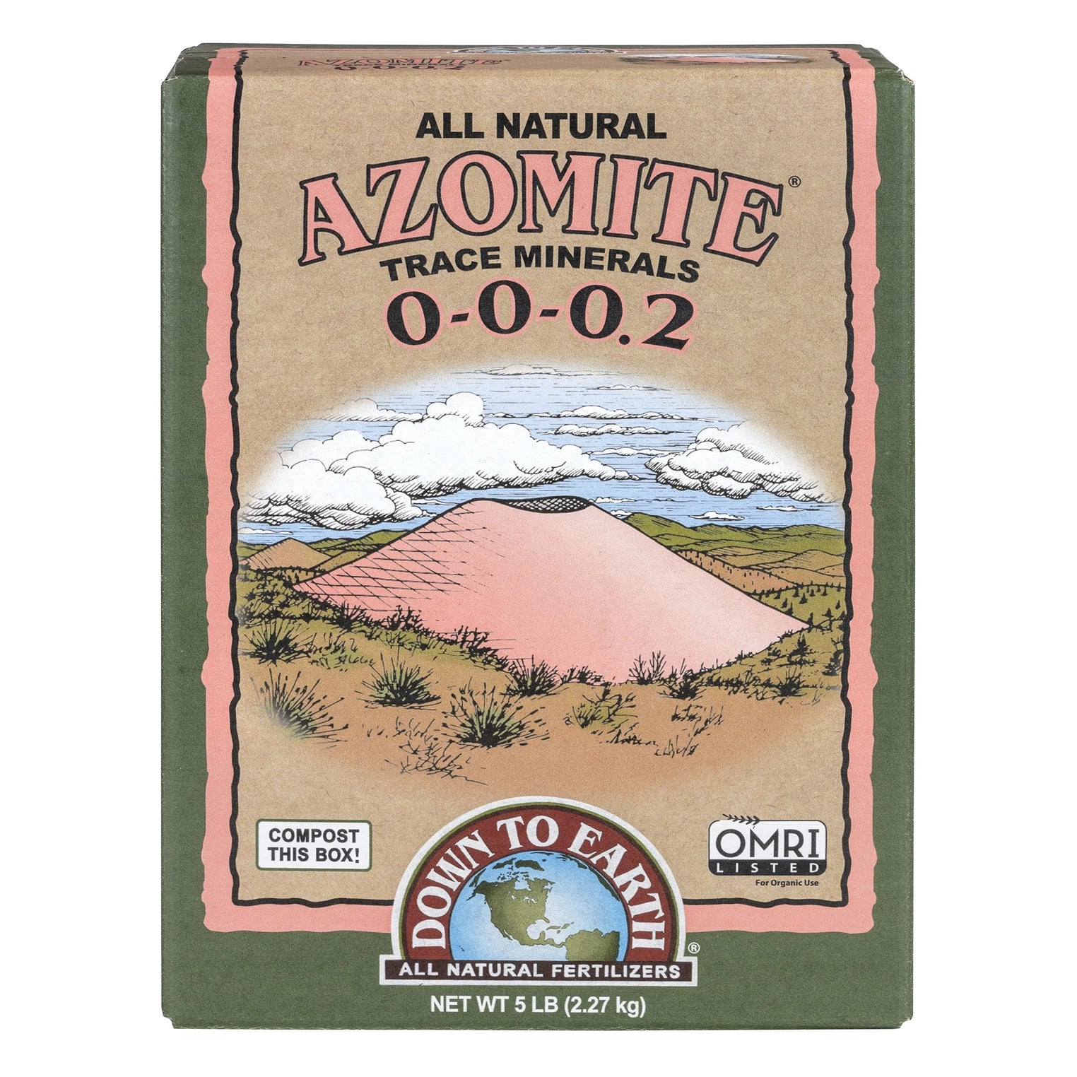 Down To Earth AZOMITE Slow Release Powder.