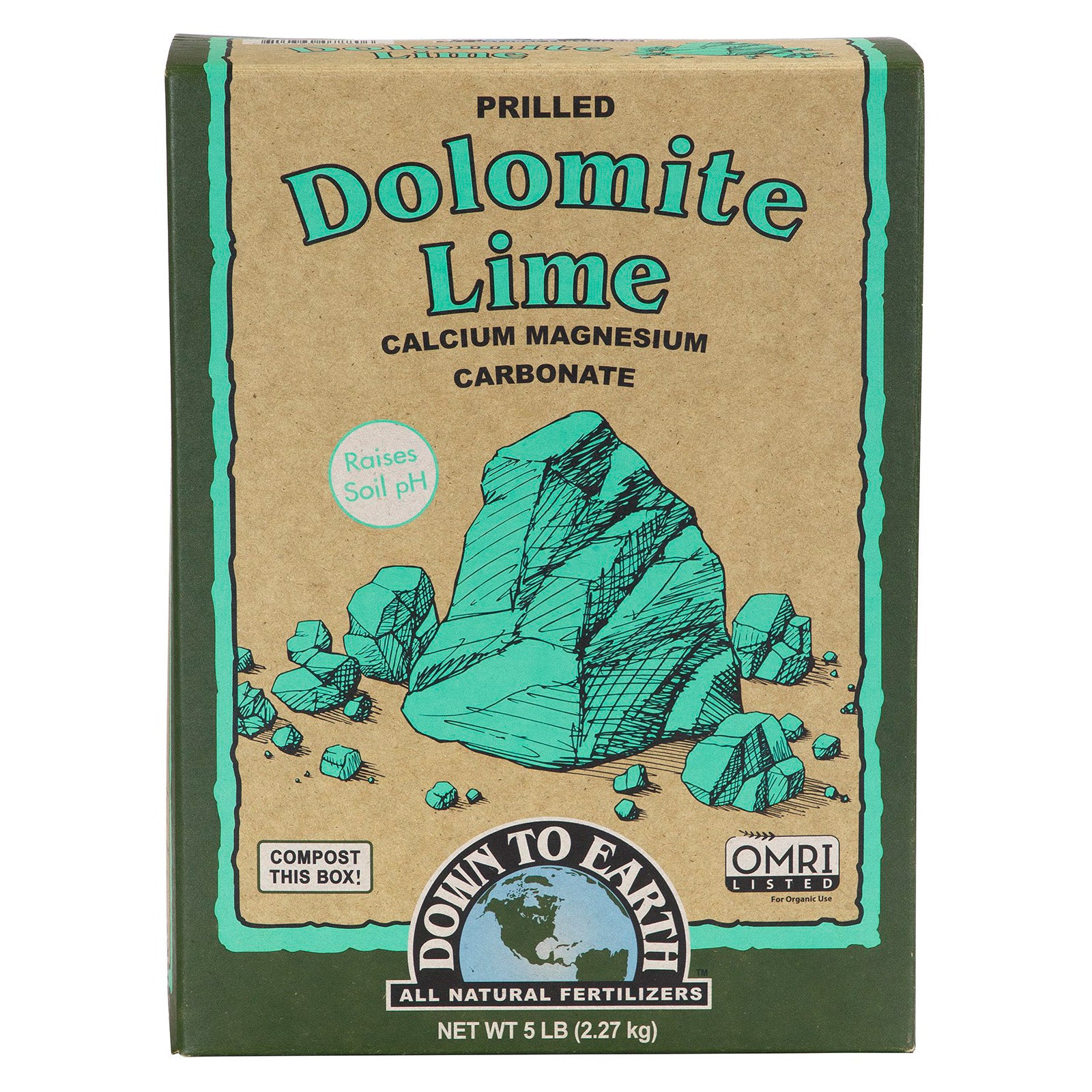 Down to Earth Dolomite Lime, 5 lbs. - Case of 6