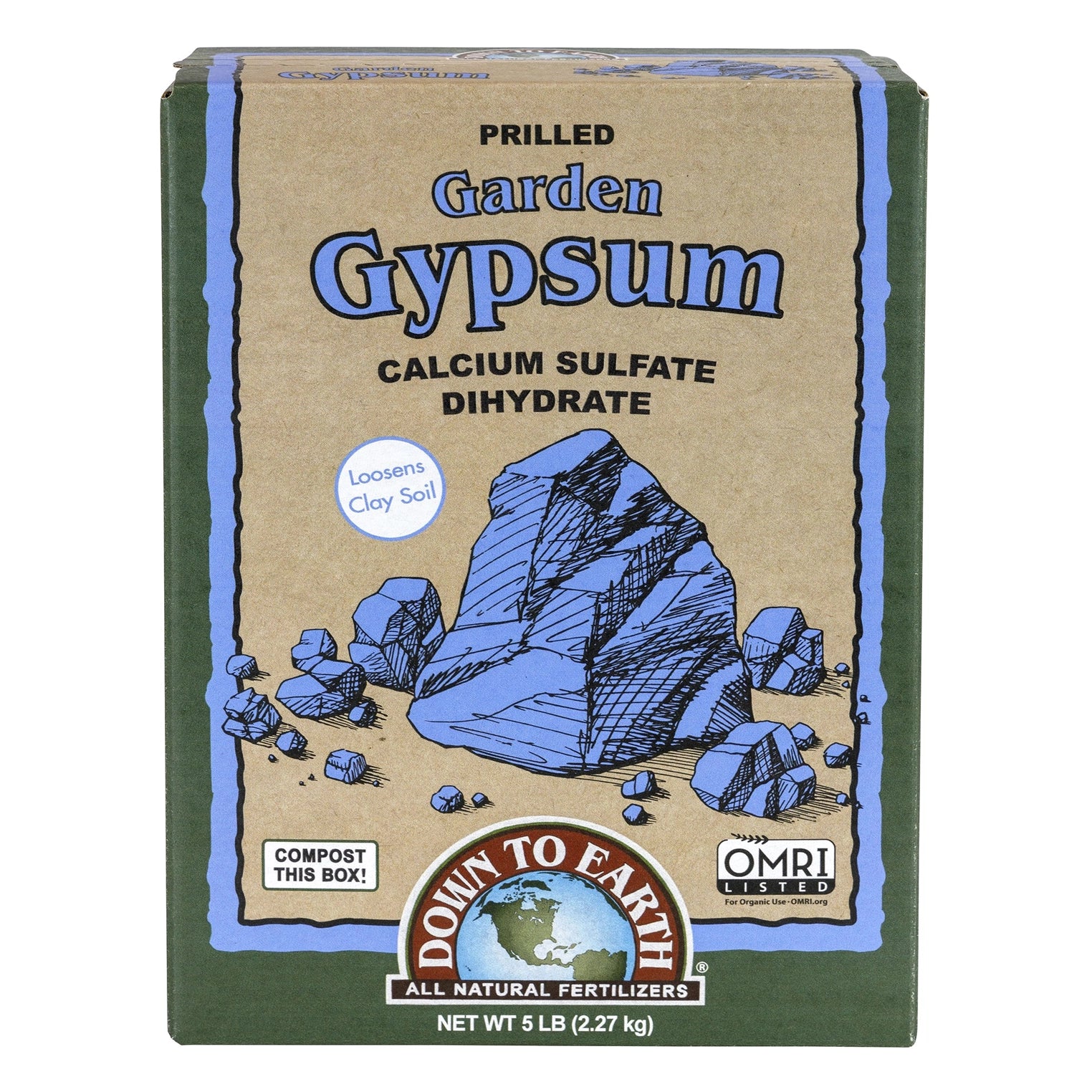 Down To Earth Garden Gypsum, 5 lb. - Case of 6