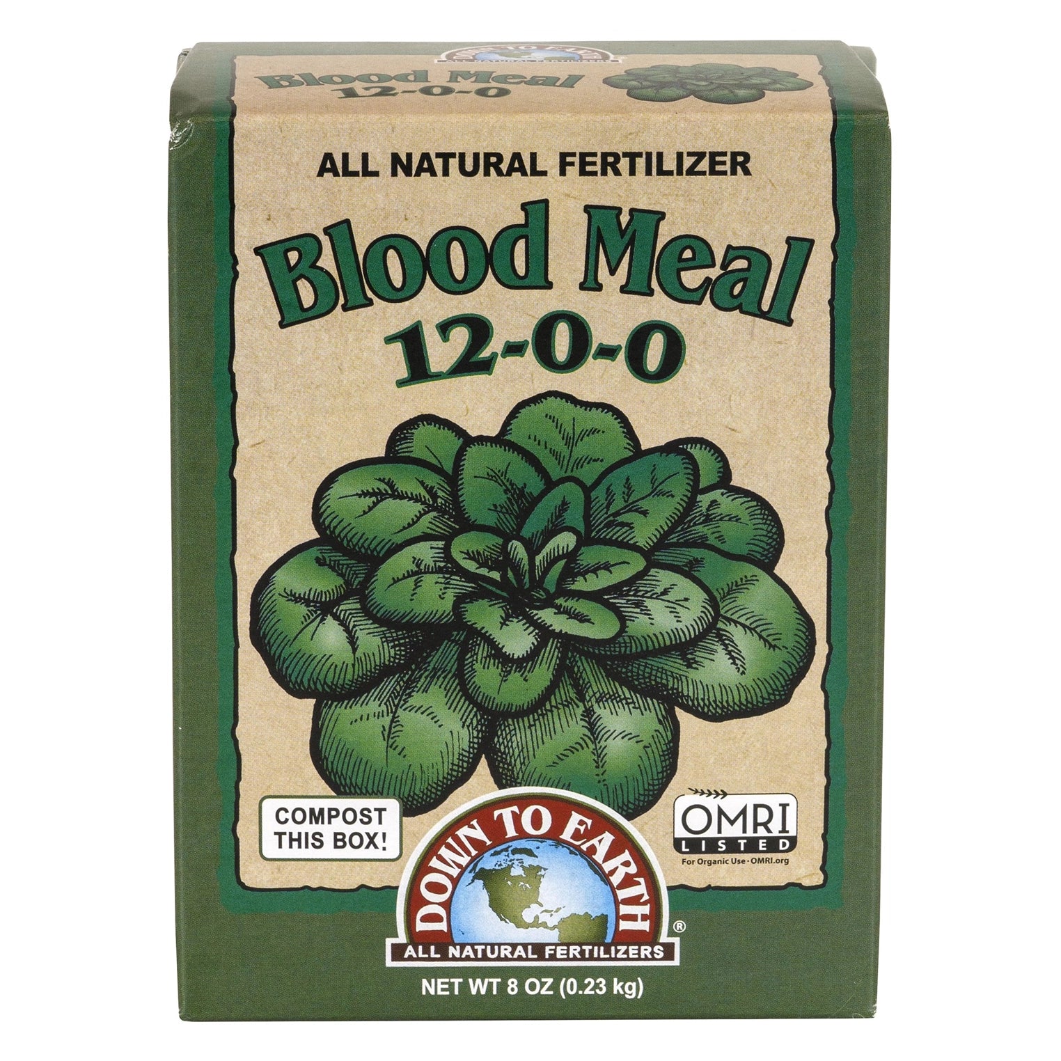Down To Earth Blood Meal, 0.5 lb. - Case of 12