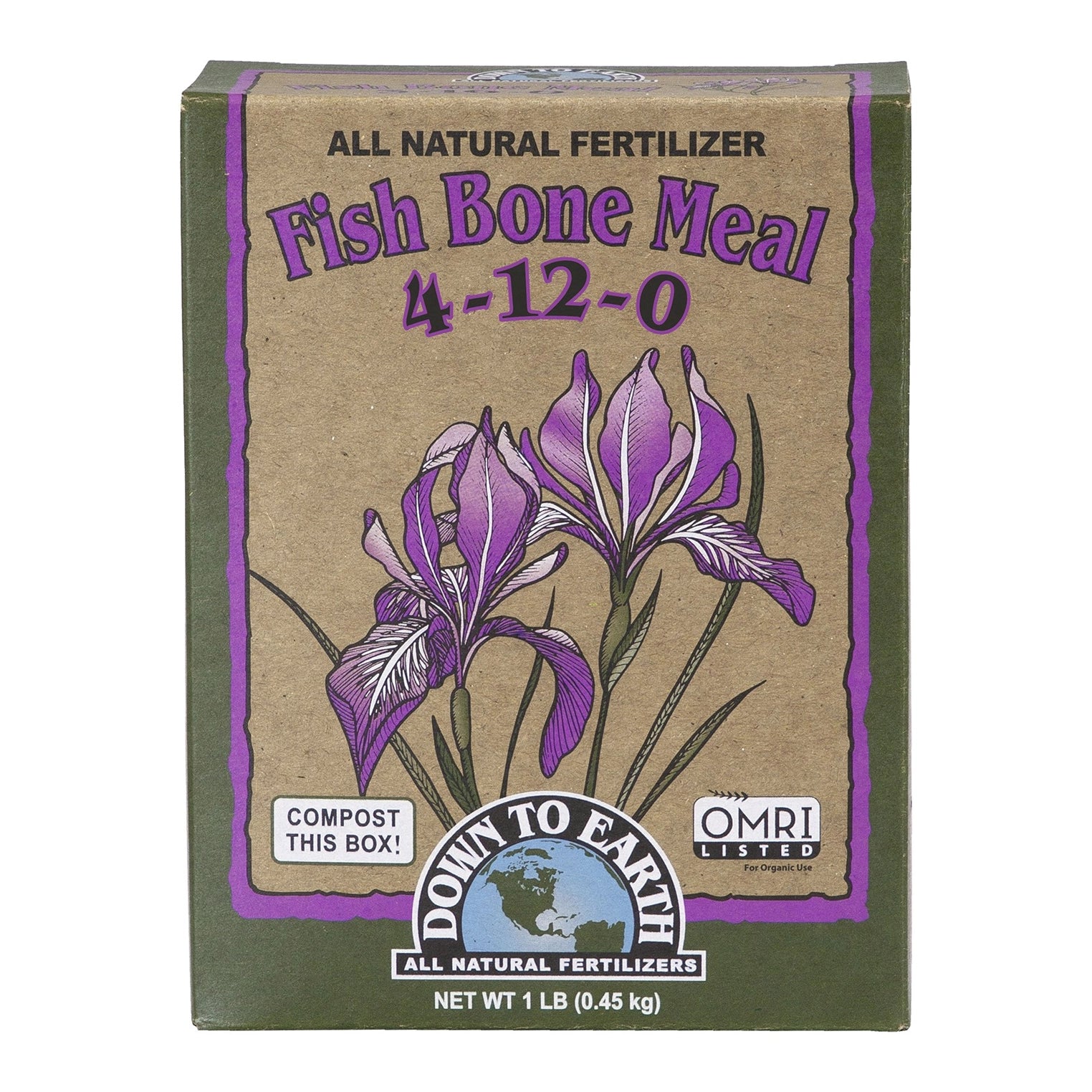 Down To Earth Fish Bone Meal, 1 lb. - Case of 12