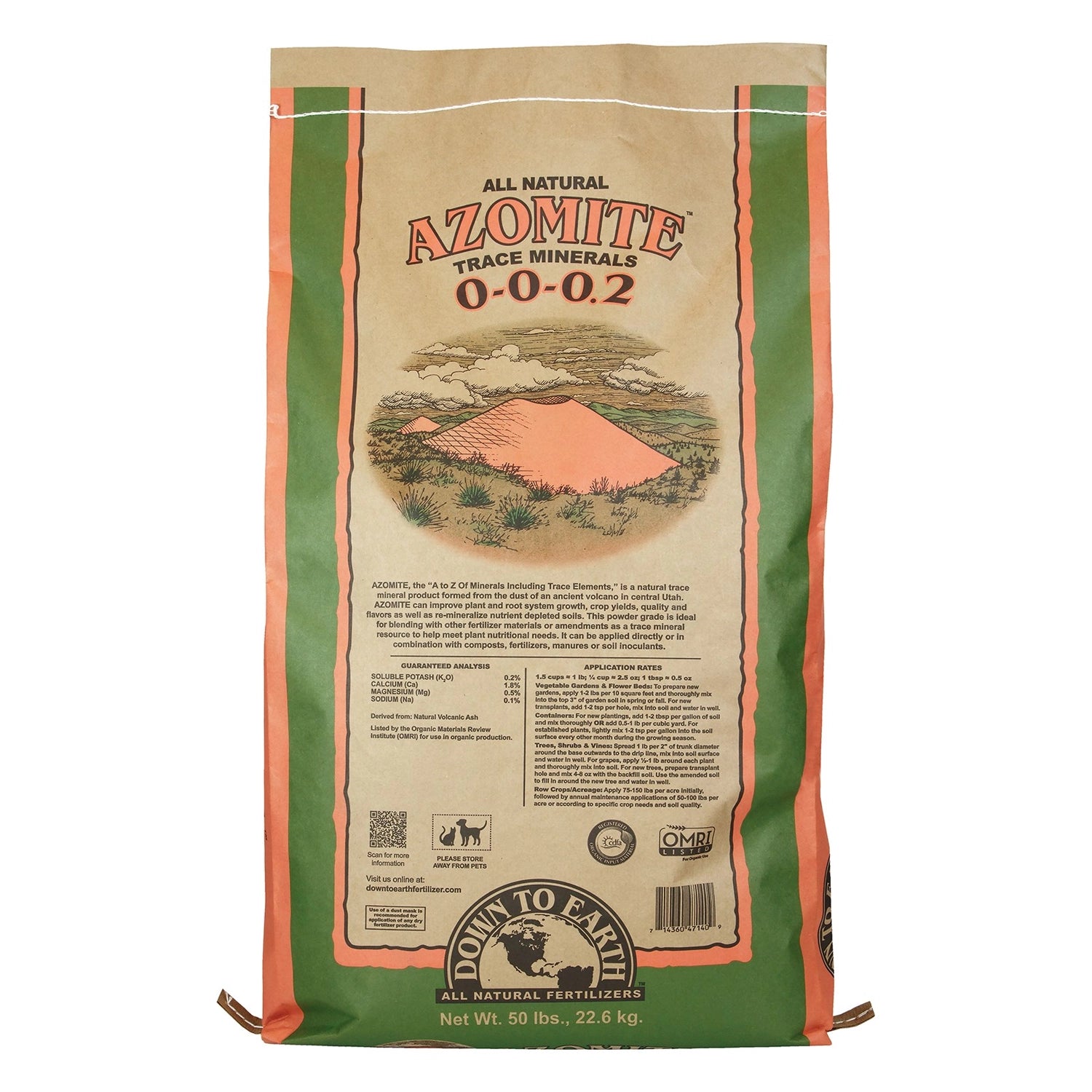 Down To Earth AZOMITE Slow Release Powder.