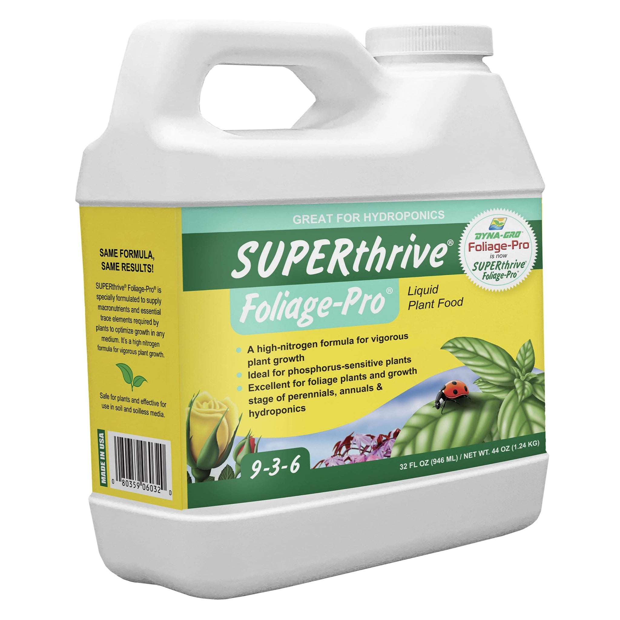 SUPERthrive Foliage-Pro Liquid Plant Food 9-3-6, 32 oz., Pack of 12