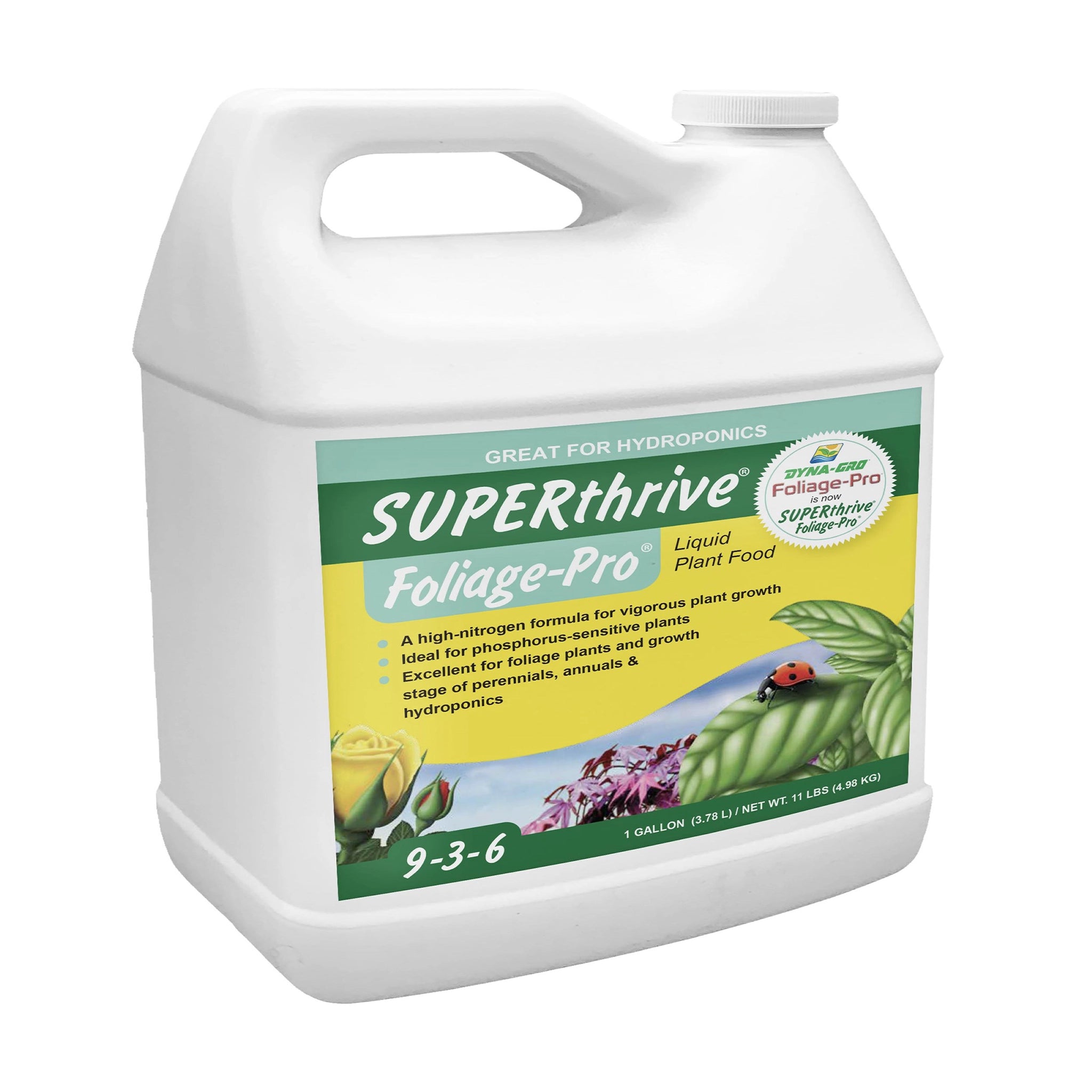 SUPERthrive Foliage-Pro Liquid Plant Food 9-3-6, 1 Gallon, Pack of 4