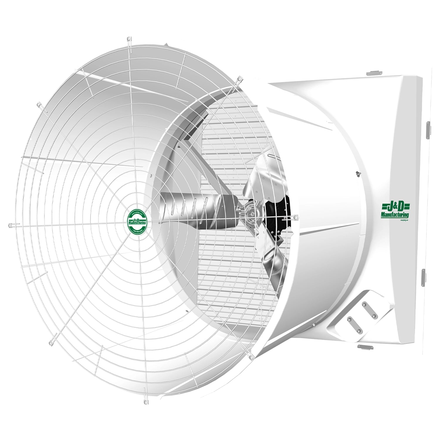J&D Manufacturing Direct Drive Storm Exhaust Fan, 55 Inch