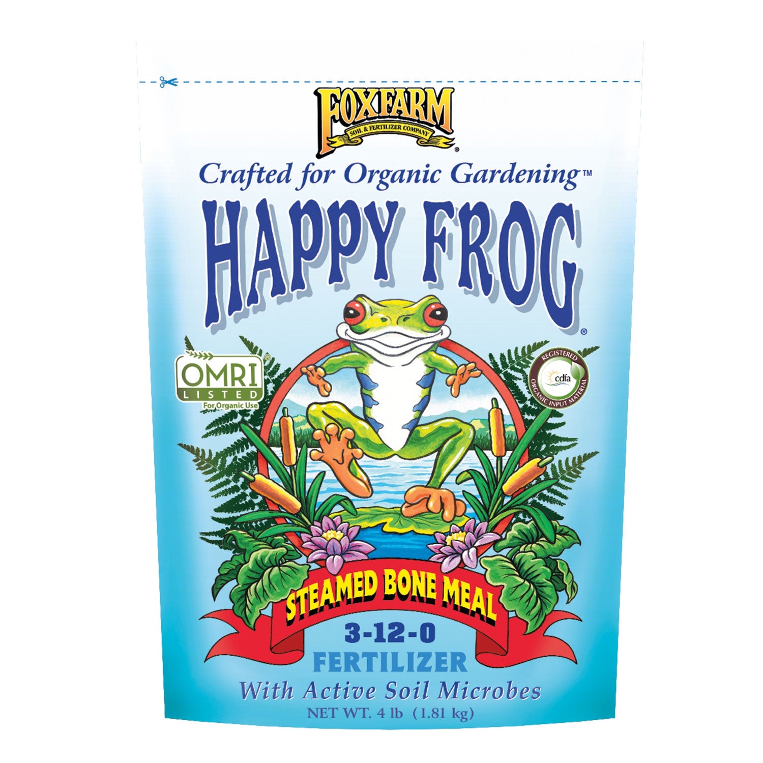 Fox Farm Happy Frog Steamed Bone Meal Dry Fertilizer, 4 lbs - Case of 12