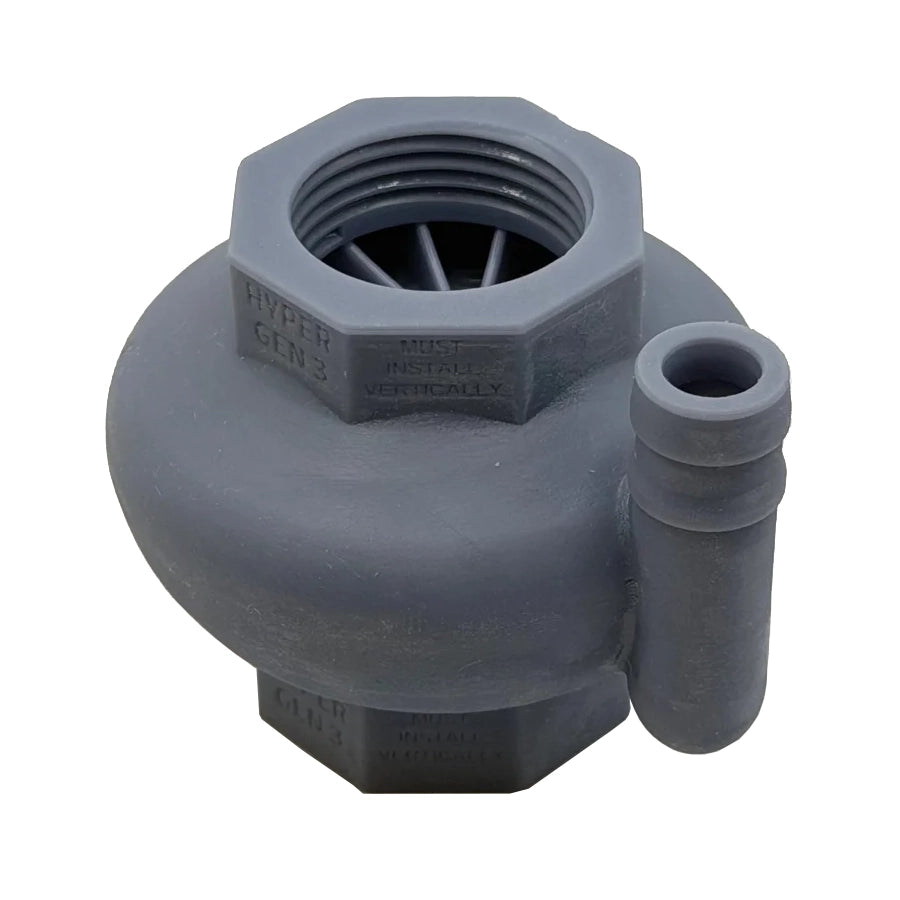 Nanu Hyper Gen 3 Nanobubble Generator, 25 GPM, 1" NPT, Polyacrylic