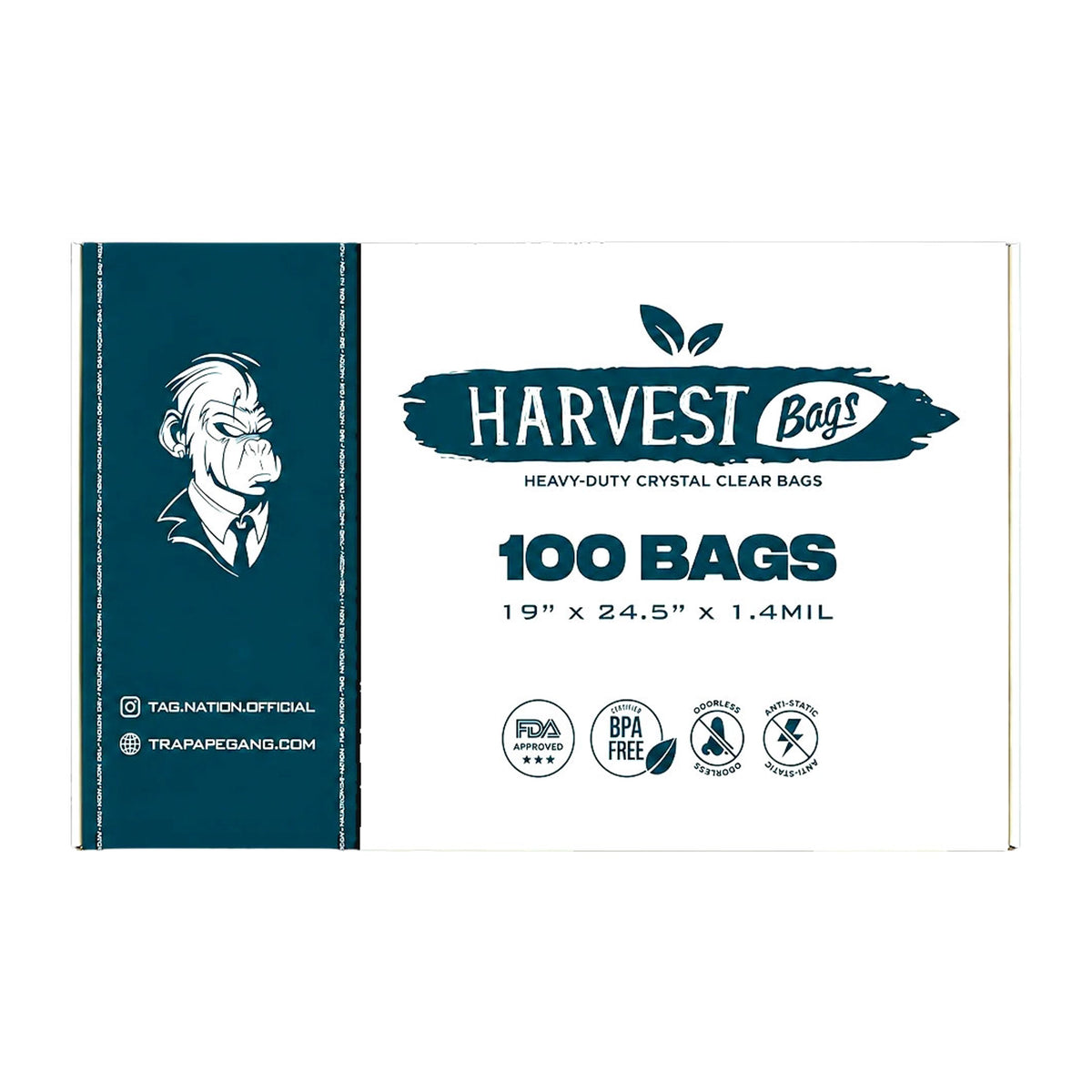 TAG Nation Easy Tie TAG Harvest Bag - 18 Inch x 24 Inch, Pack of 100