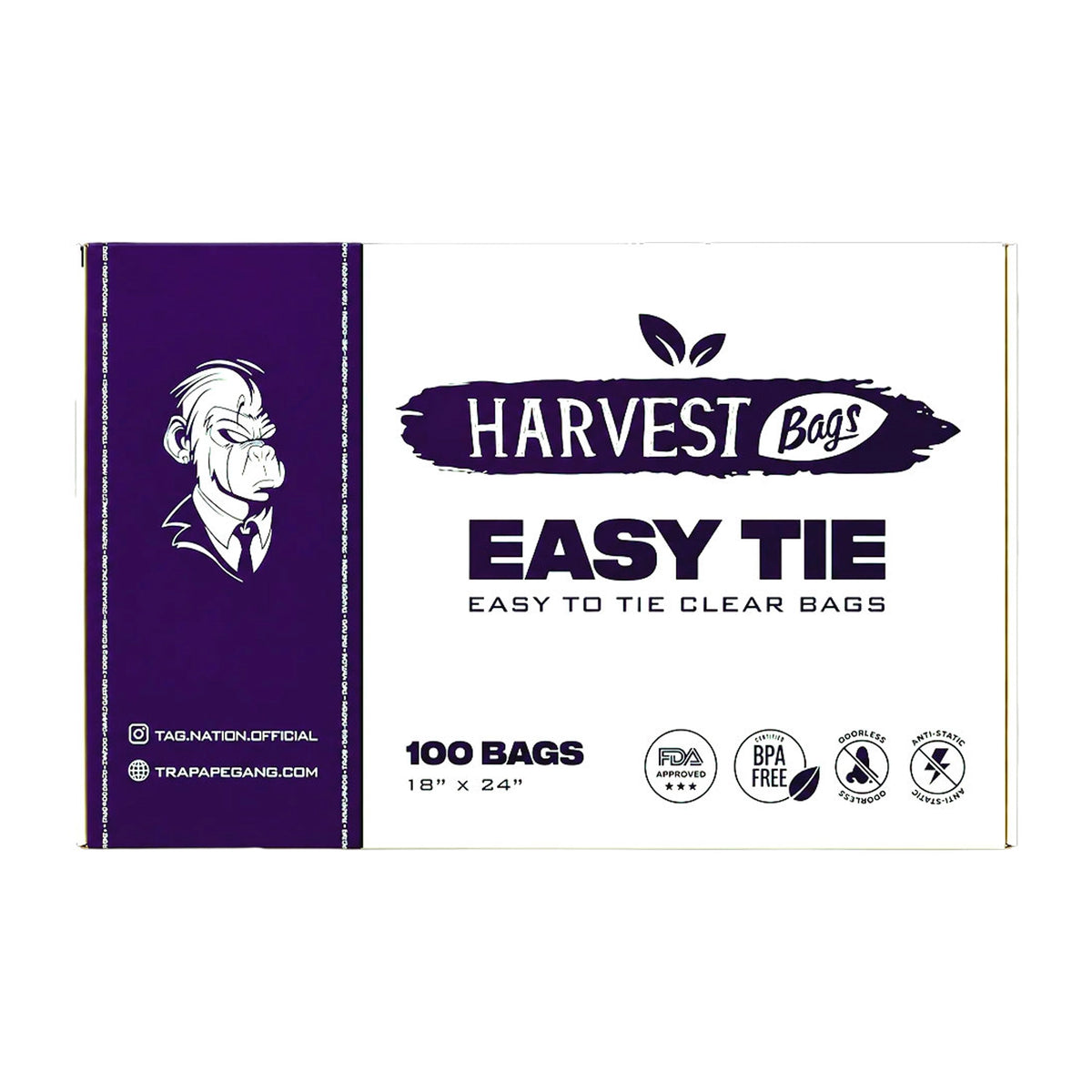 TAG Nation Classic TAG Harvest Bag - 1.4 mil - 19 Inch x 24.5 Inch, Pack of 100