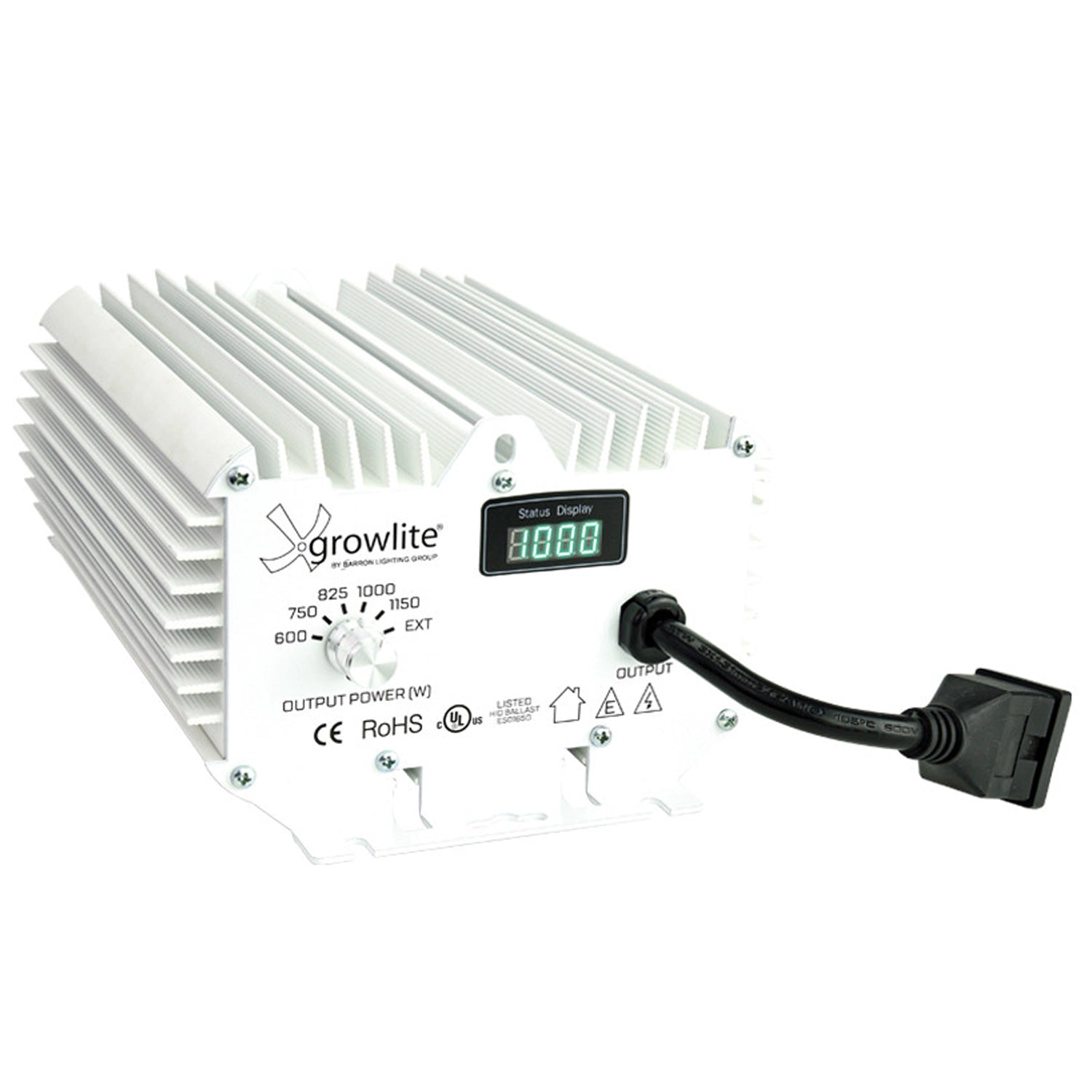 Growlite 1000 Watt Dimmable Electronic Digital Ballast, 240/277 Volt.