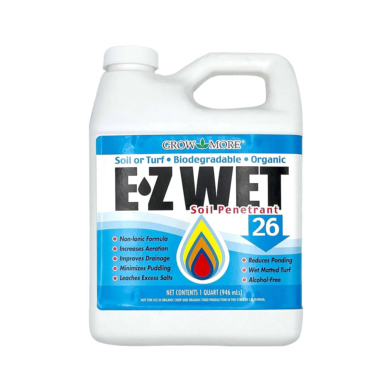 Grow More E-Z Wet Soil Penetrant 26, 32 oz., Pack of 12