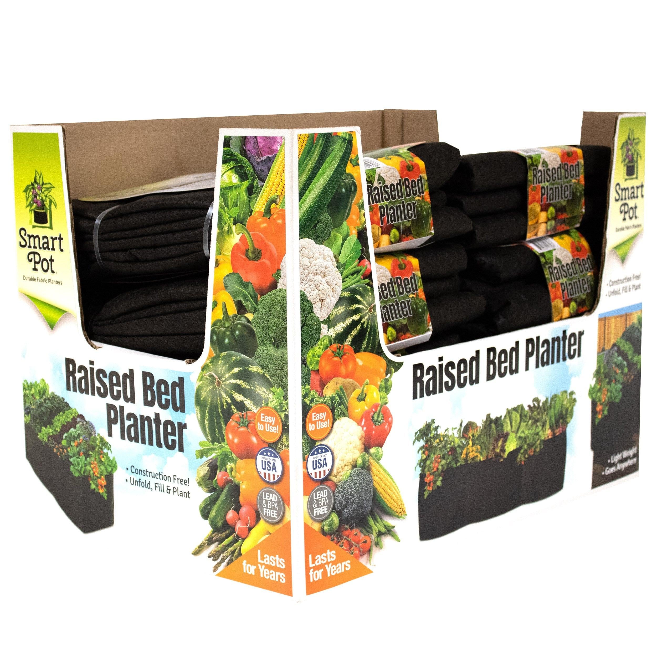 Smart Pot 72" Raised Bed Planter, Black, Pack of 10