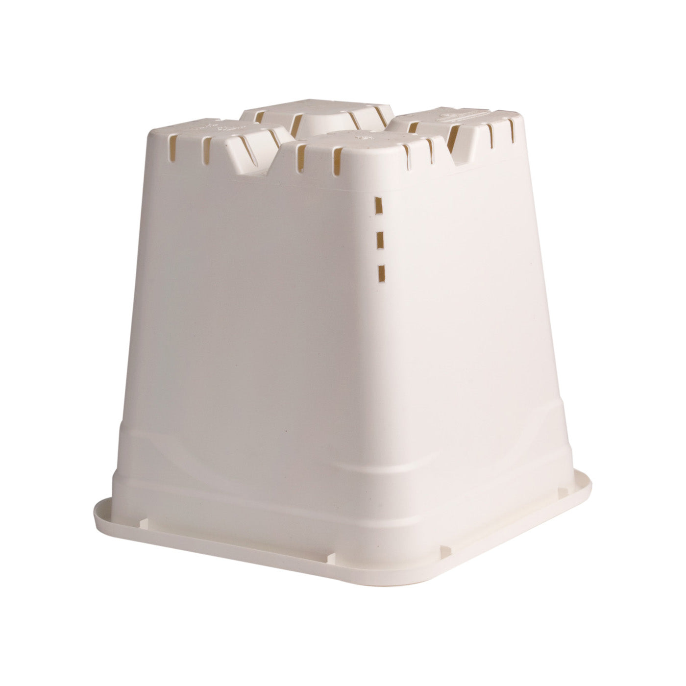 Active Aqua 12" x 12" Square White Pot, 12" Tall, Case of 24