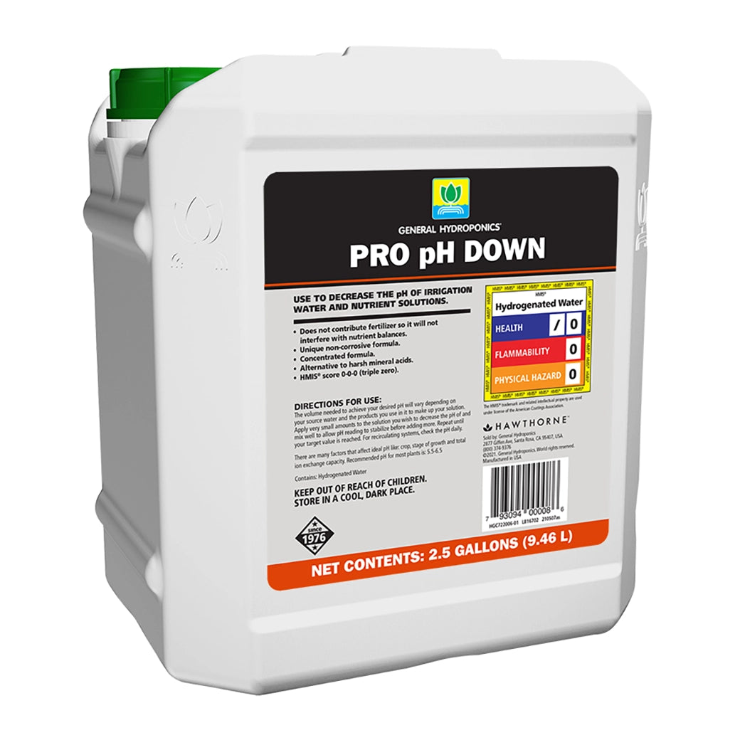 General Hydroponics PRO pH Down, 2.5 Gallon - Pack of 2