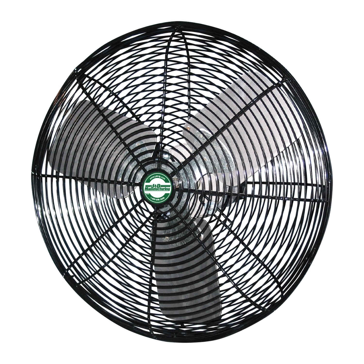 J&D Manufacturing Black Basket Fan.