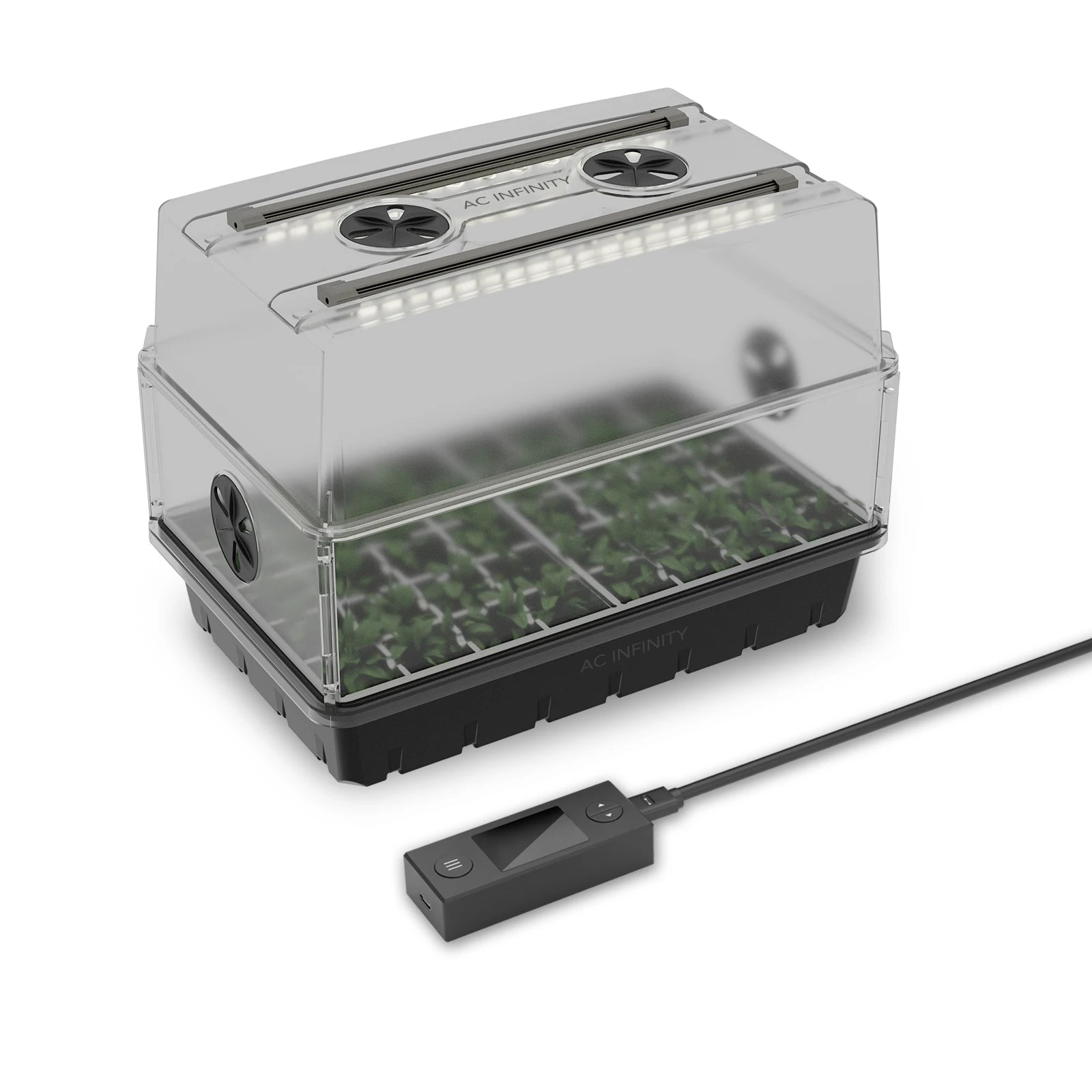 AC Infinity Germination Kit with Humidity Dome and LED Grow Light Bars, 5x8 Cell Tray (40 Site)