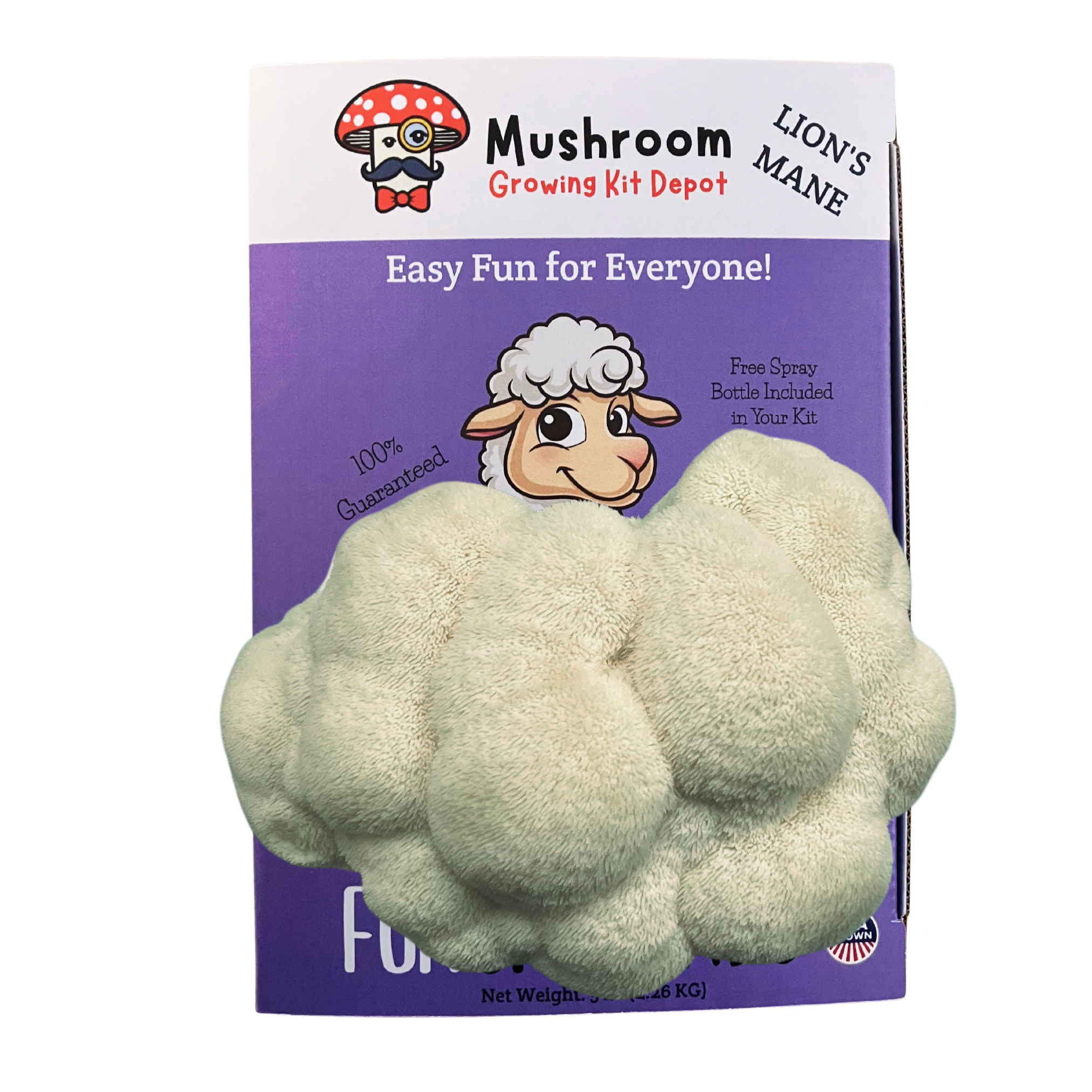 Lil Musheep - Lion's Mane Mushroom Grow Kit - 5 LBS (with box).