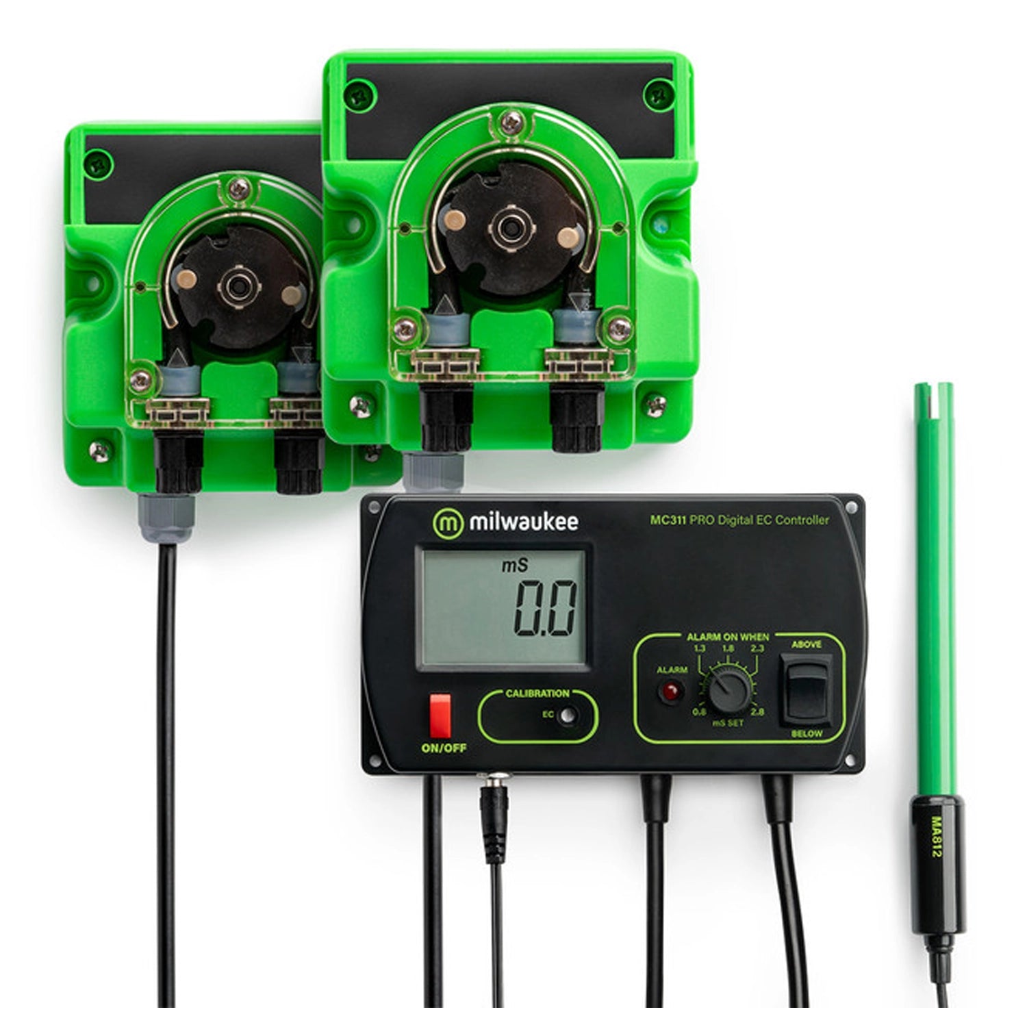 Milwaukee Conductivity (EC) Controller with 2 Dosing Pumps