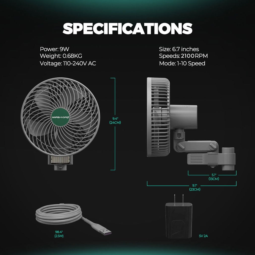 Mars Hydro 6" Clip Fan