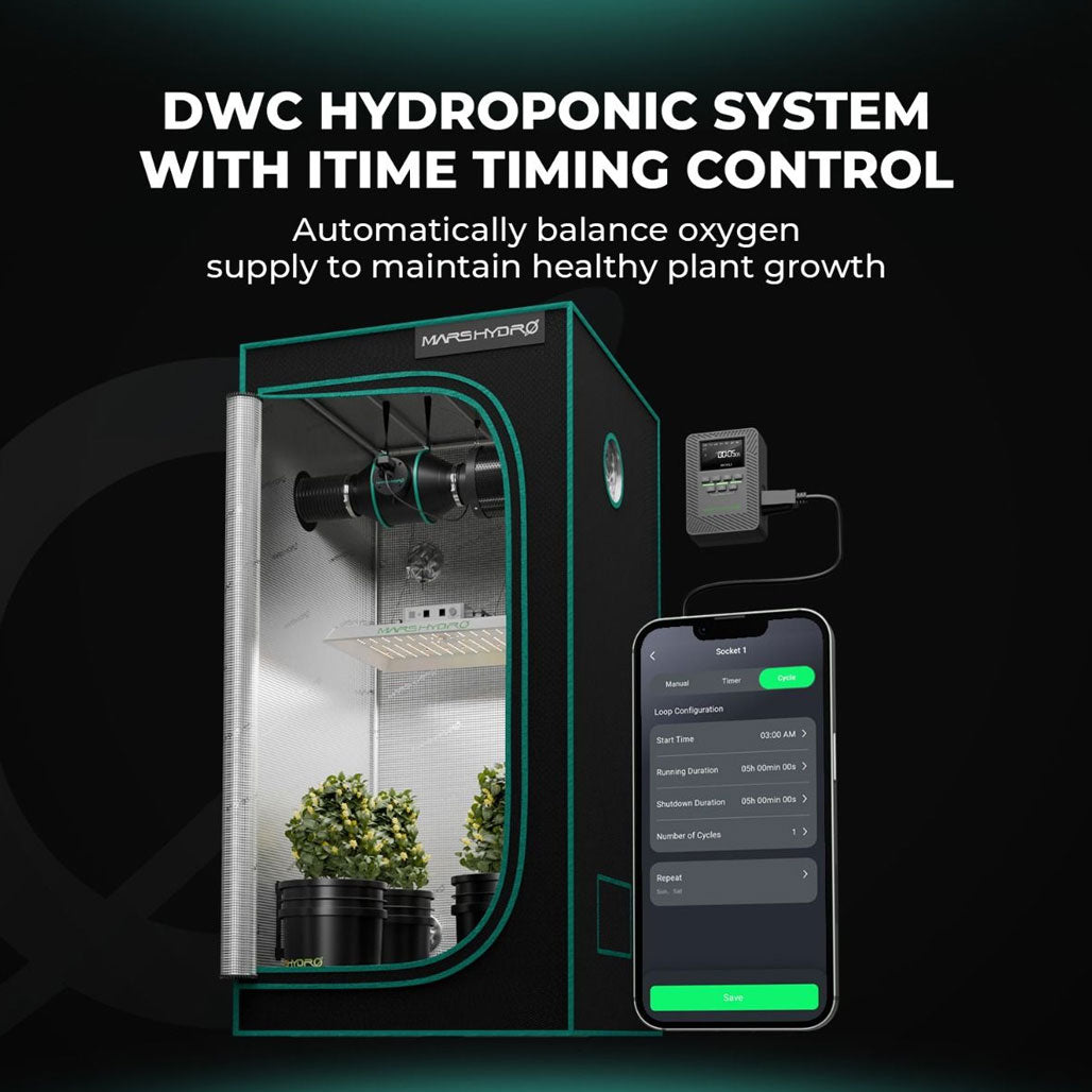 Mars Hydro 5 Gallon, 4 Bucket DWC Hydroponic System