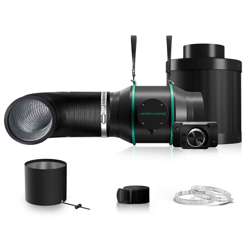 Mars Hydro Inline Duct Fan And Carbon Filter Combo With Speed Controller