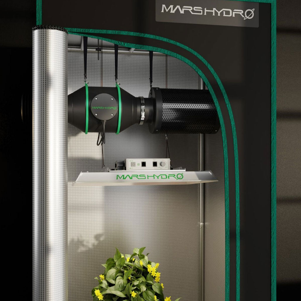 Mars Hydro Inline Fan And Carbon Filter Combo With Thermostat Controller