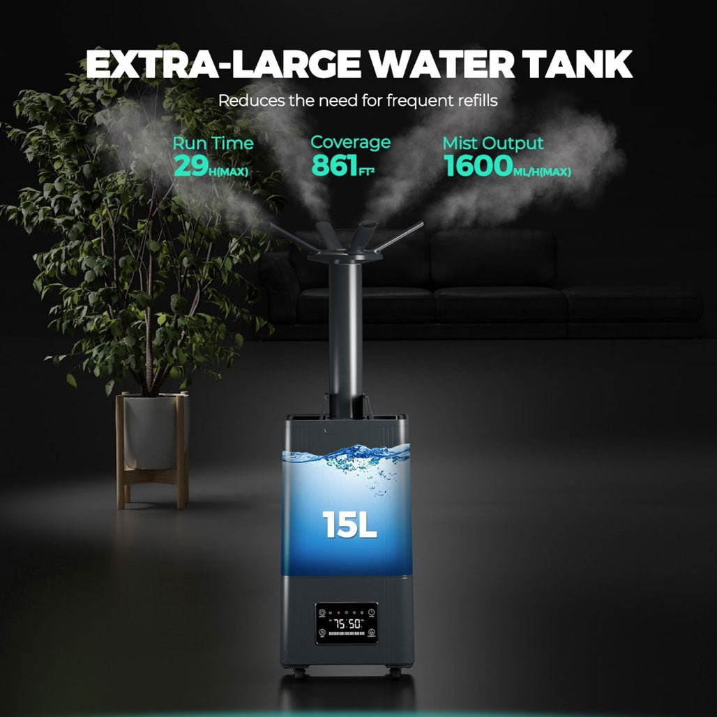 Mars Hydro Ultrasonic Cool Mist Plant Humidifier, 15 Liter