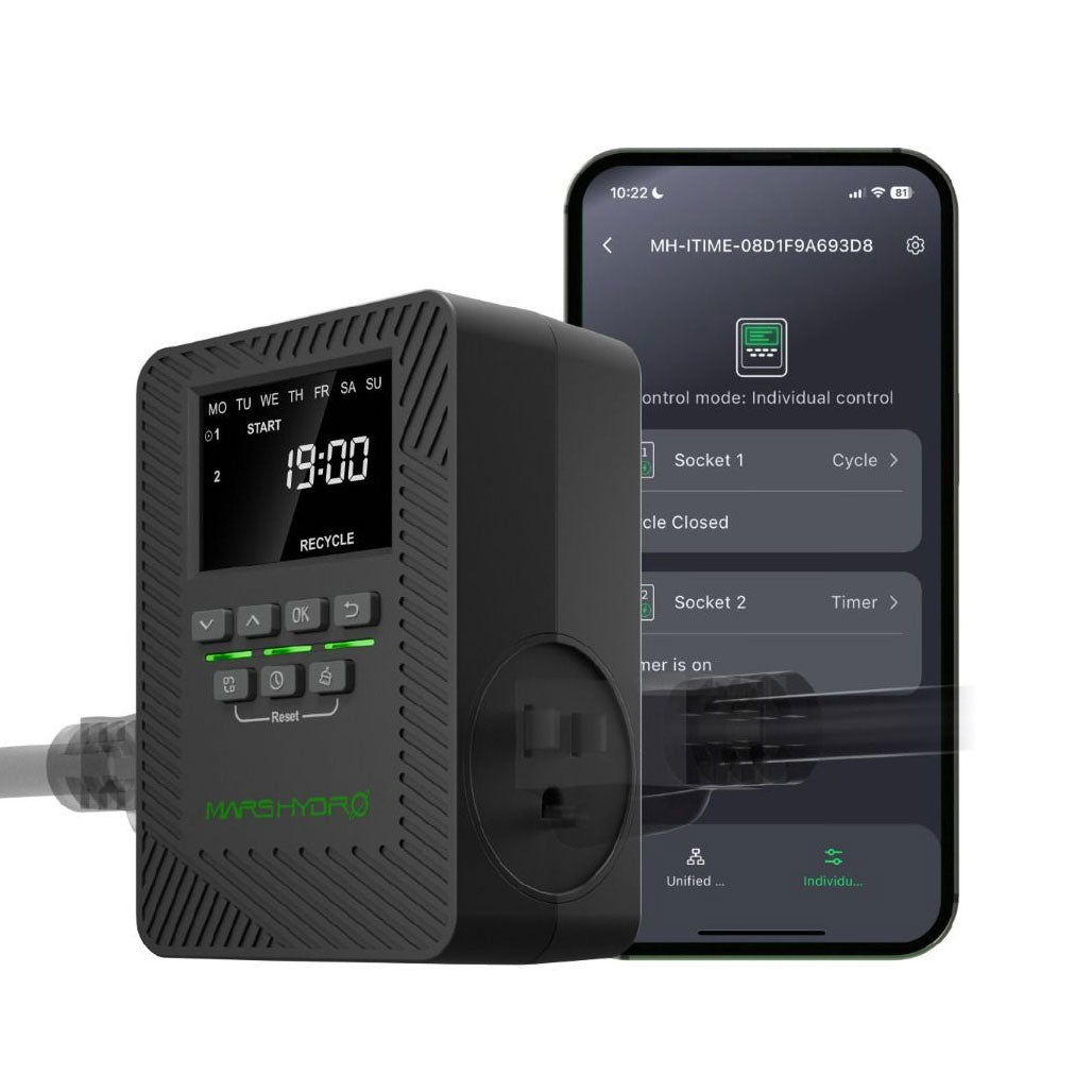 Mars Hydro iTime 2-in-1 Smart Dual Outlet Timer