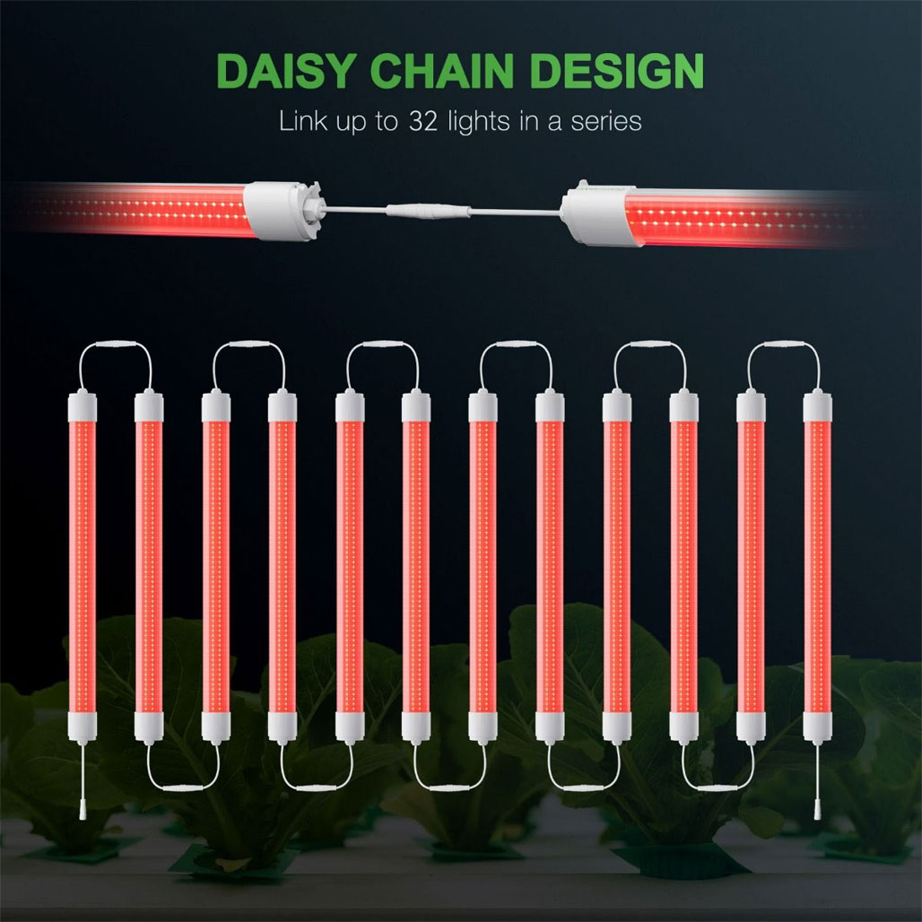 Mars Hydro VG40 Red T5 LED Grow Light Bar, Pack of 2