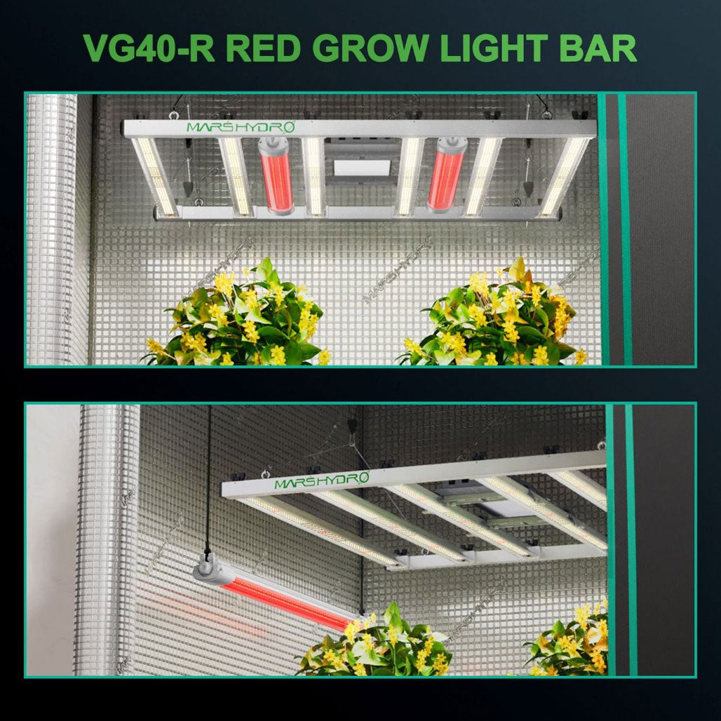 Mars Hydro VG40 Red T5 LED Grow Light Bar, Pack of 2