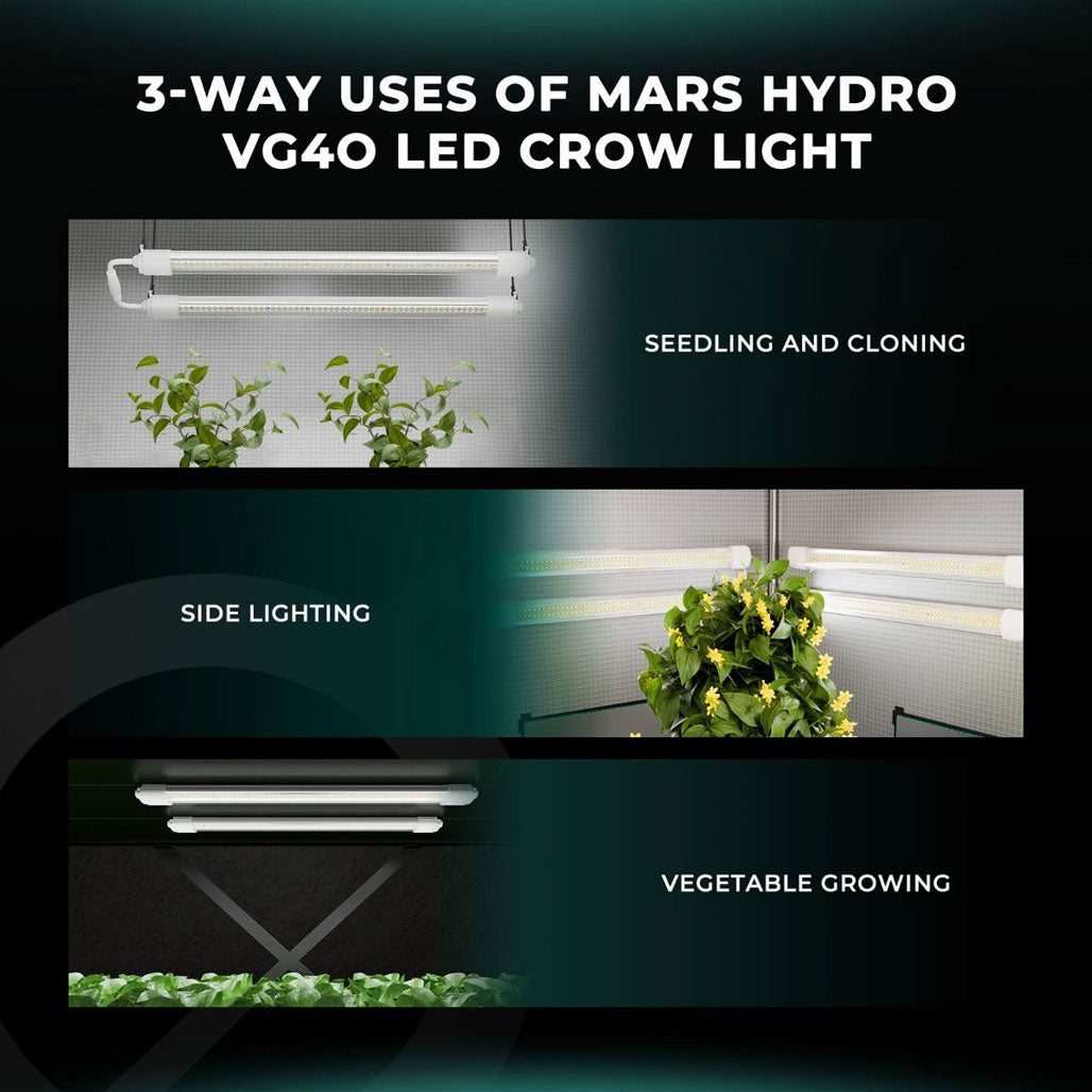 Mars Hydro VG40 T5 LED Grow Light Bar, Pack of 2