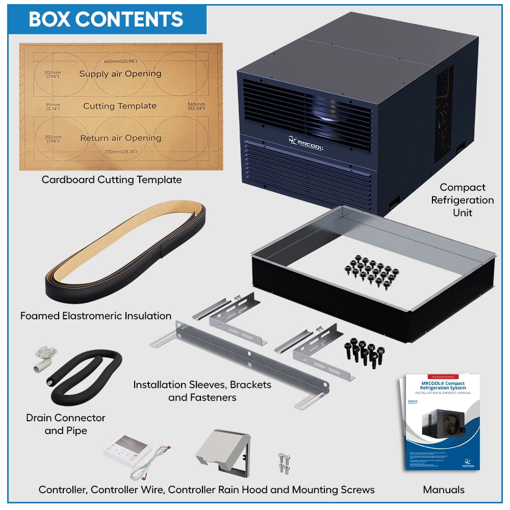 MRCOOL Compact Refrigeration System, 12000 BTU, Installation Kit & Enhanced Wifi Connectivity, 230 Volts