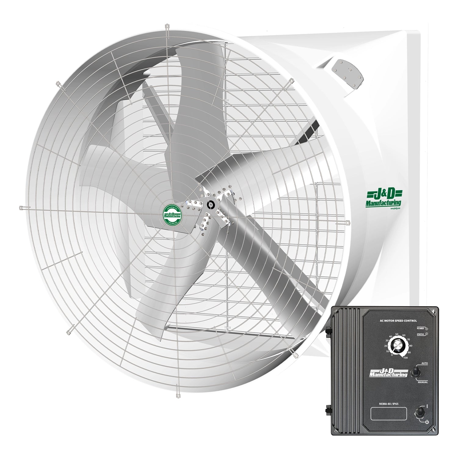 J&D Manufacturing 72" Mega Torque Exhaust Fan with Pre-Wired VFD.