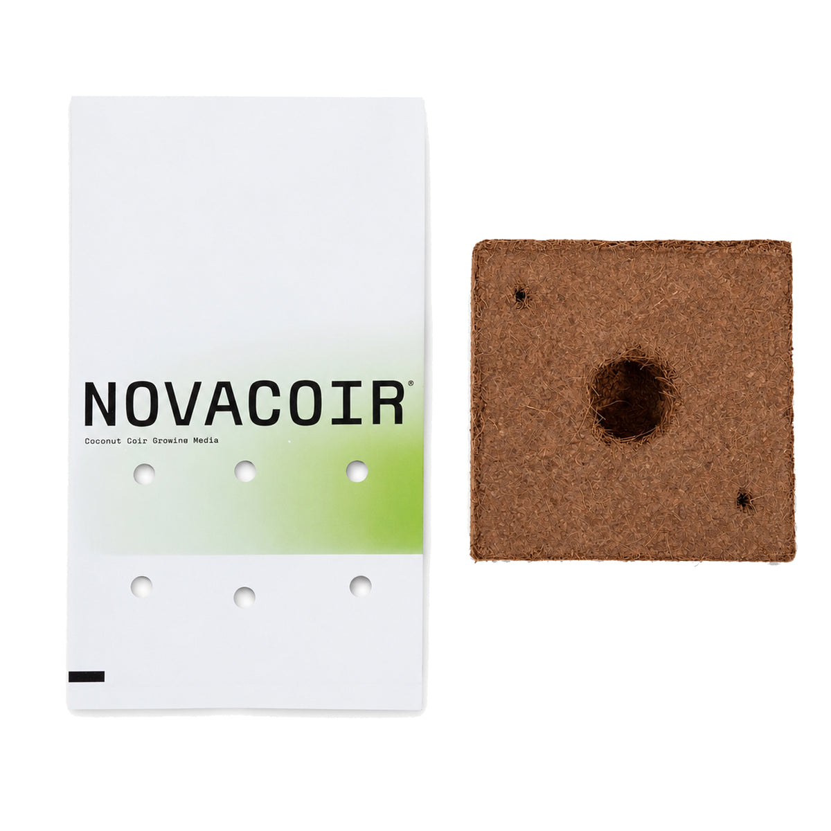 NOVACOIR Compressed Coco Coir Block.
