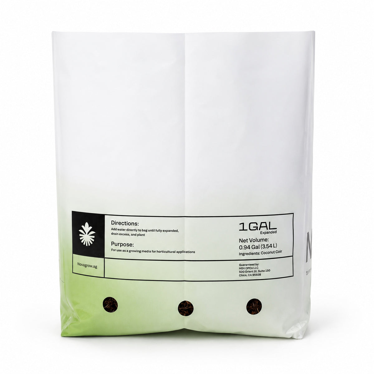 NOVACOIR Compressed Coco Coir Block.
