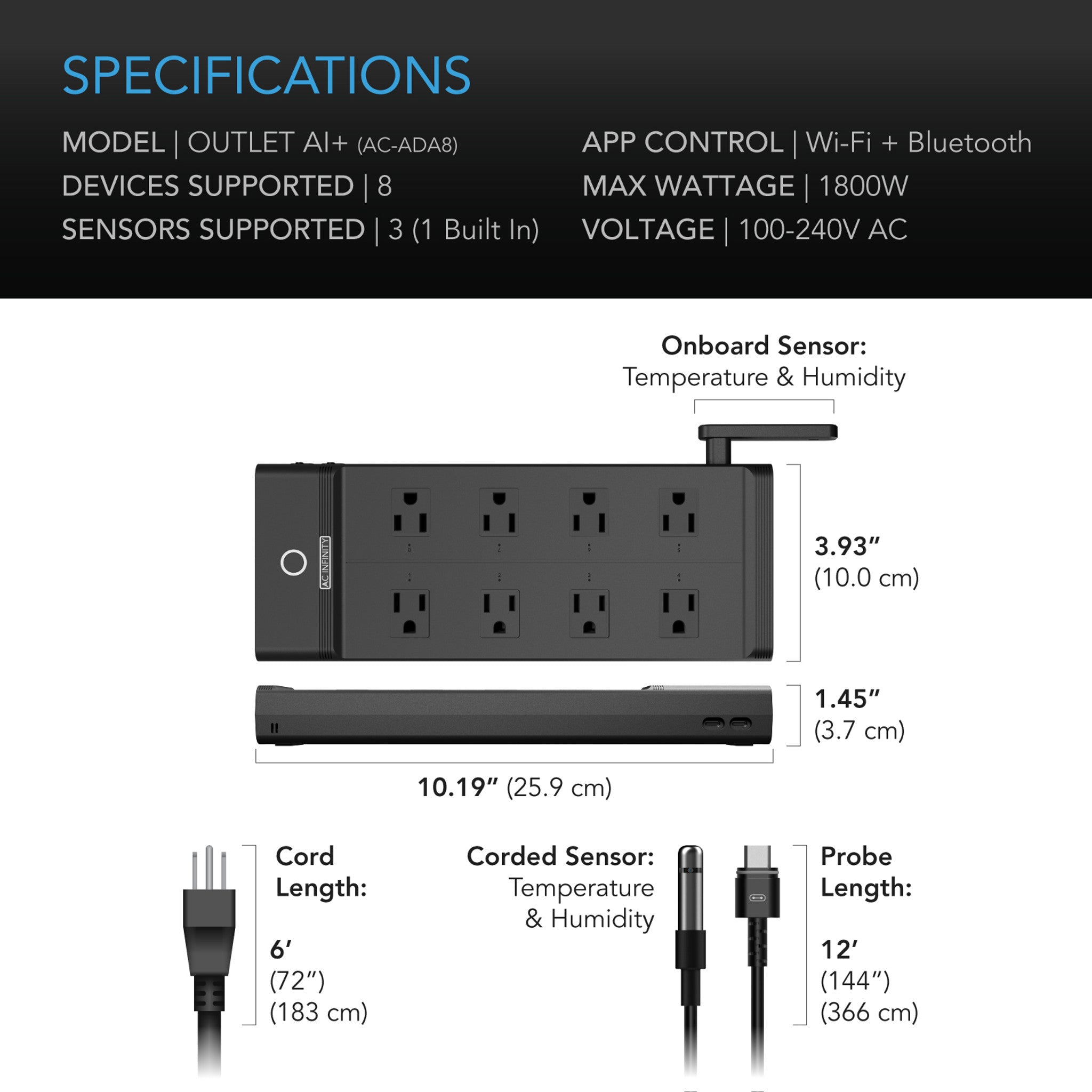 AC Infinity Outlet AI+ Environment Controller