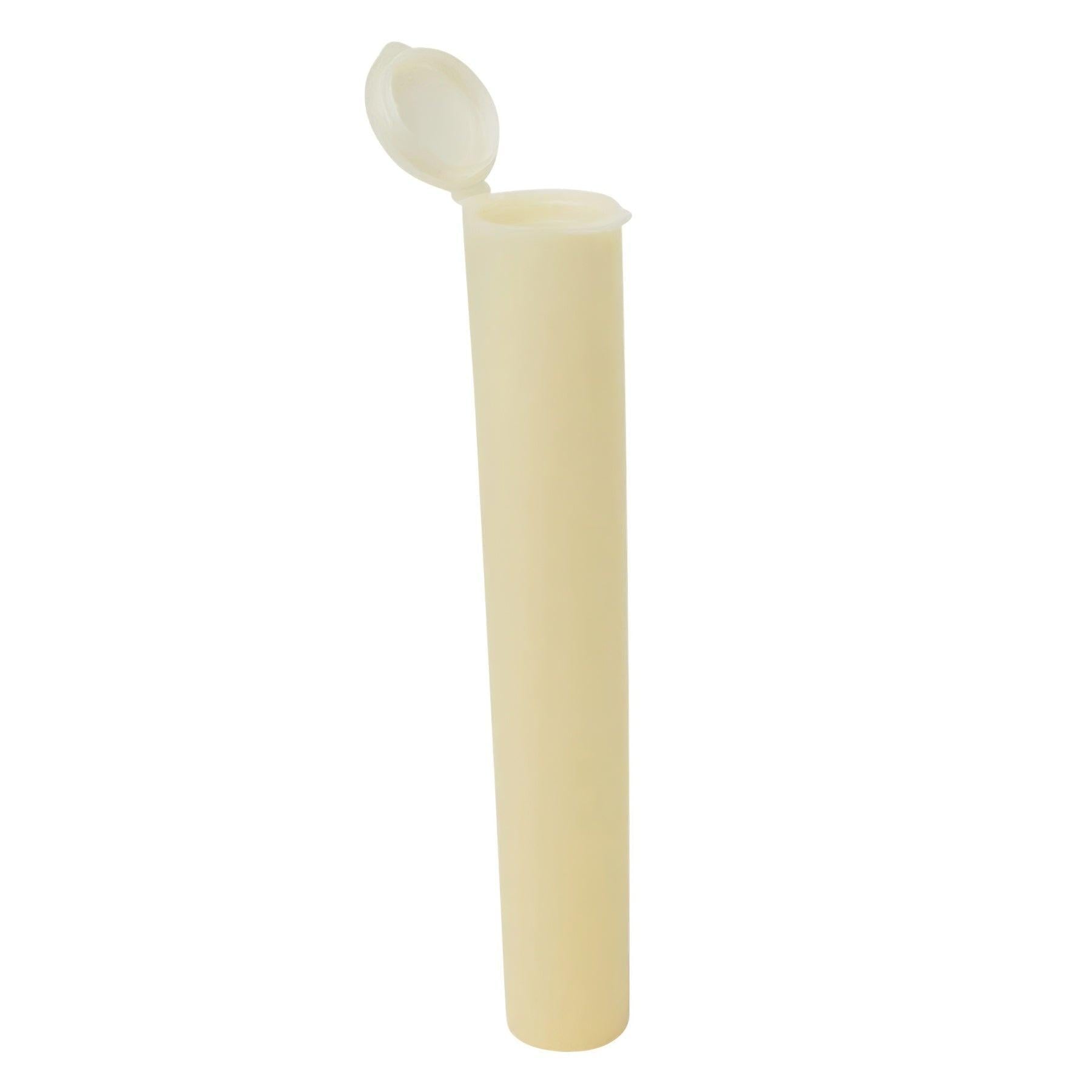 Custom Cones USA 116mm Child Resistant Compostable Pop-Top Tube, Natural - Case of 800