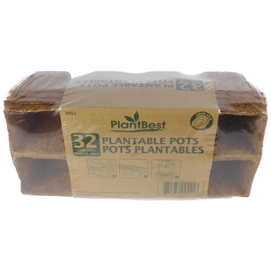PlantBest 32 Pot Coconut Coir Pot Refill Kit - Case of 24