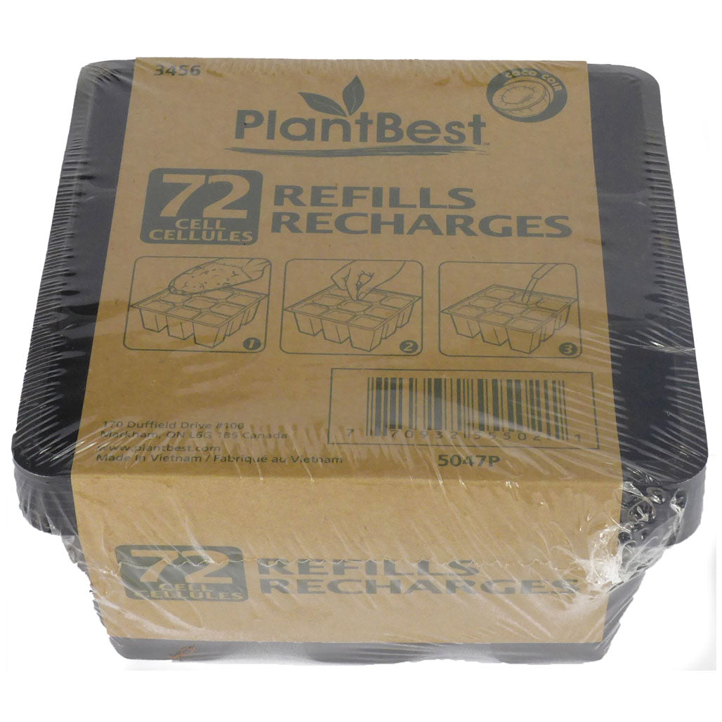 PlantBest 72 Cell Plastic Greenhouse Kit Refill - Case of 24