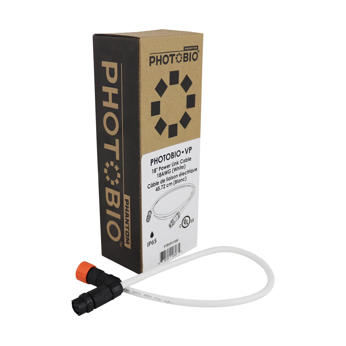 PHOTOBIO VP 18" Power Link cable, 18AWG