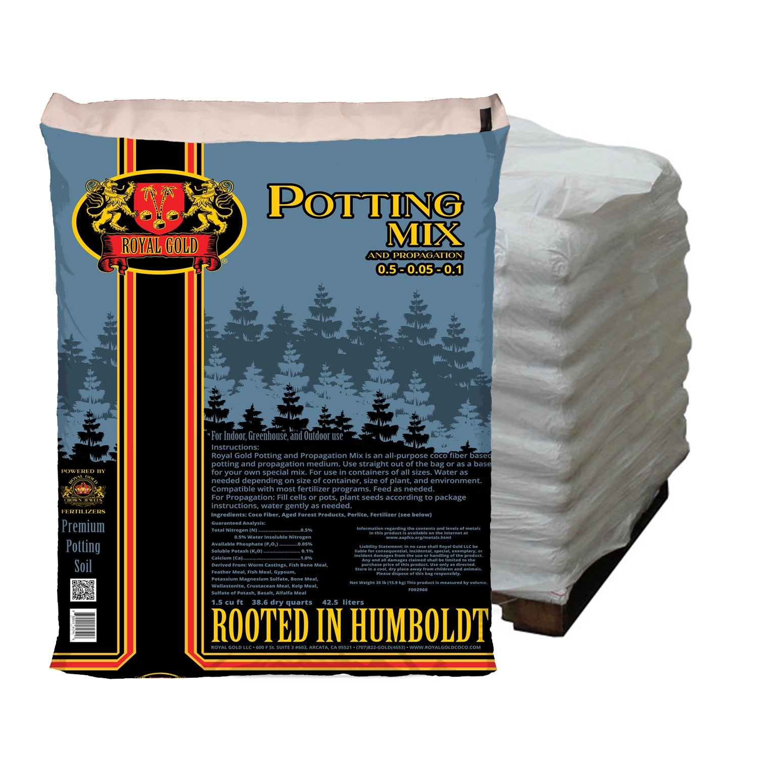 Royal Gold Potting & Propagation Mix, 1.5 Cu Ft - Pallet of 60 Bags