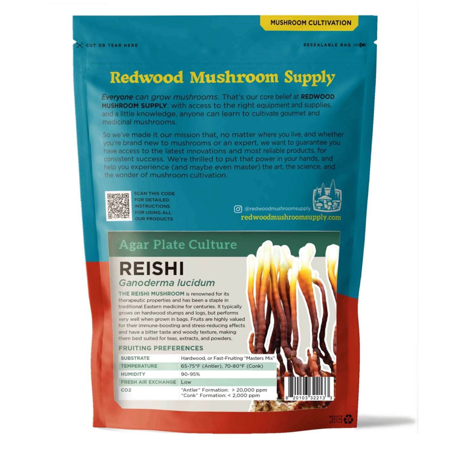 Redwood Mushroom Supply Reishi Mushroom Plate Culture