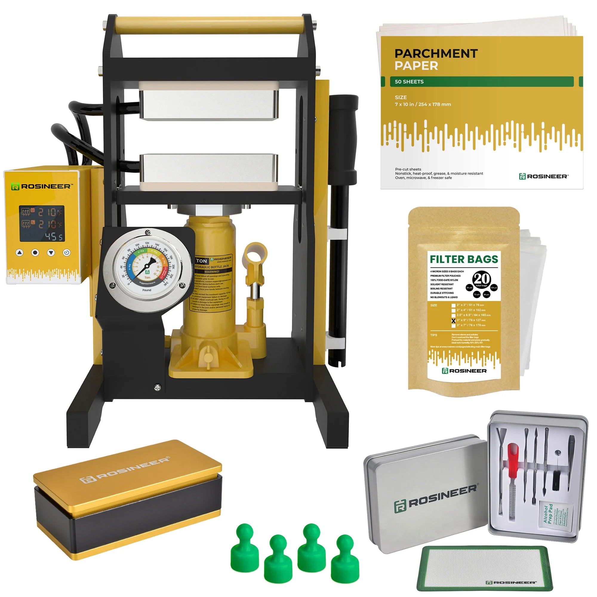 Rosineer Mighty-10 10 Ton All-In-One Hydraulic Rosin Press