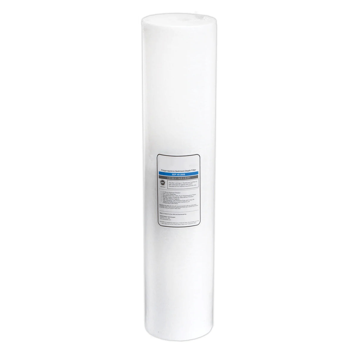 AXEON SDF-45-2005 Sediment Filter Cartridge, 5 Micron, 4.5" x 20"
