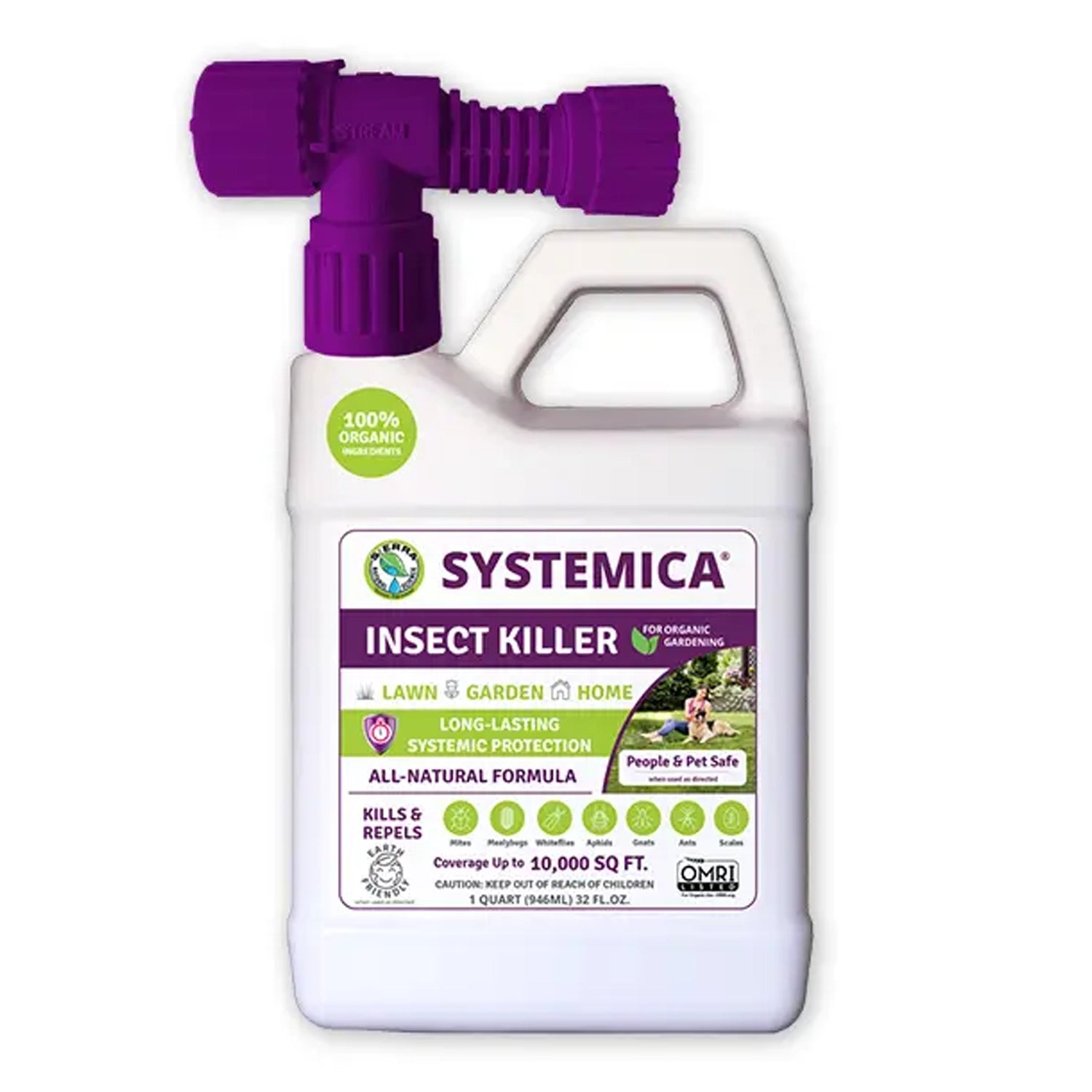 Sierra Natural Science Systemica Natural Insect Killer Hose End Sprayer, 32 oz.