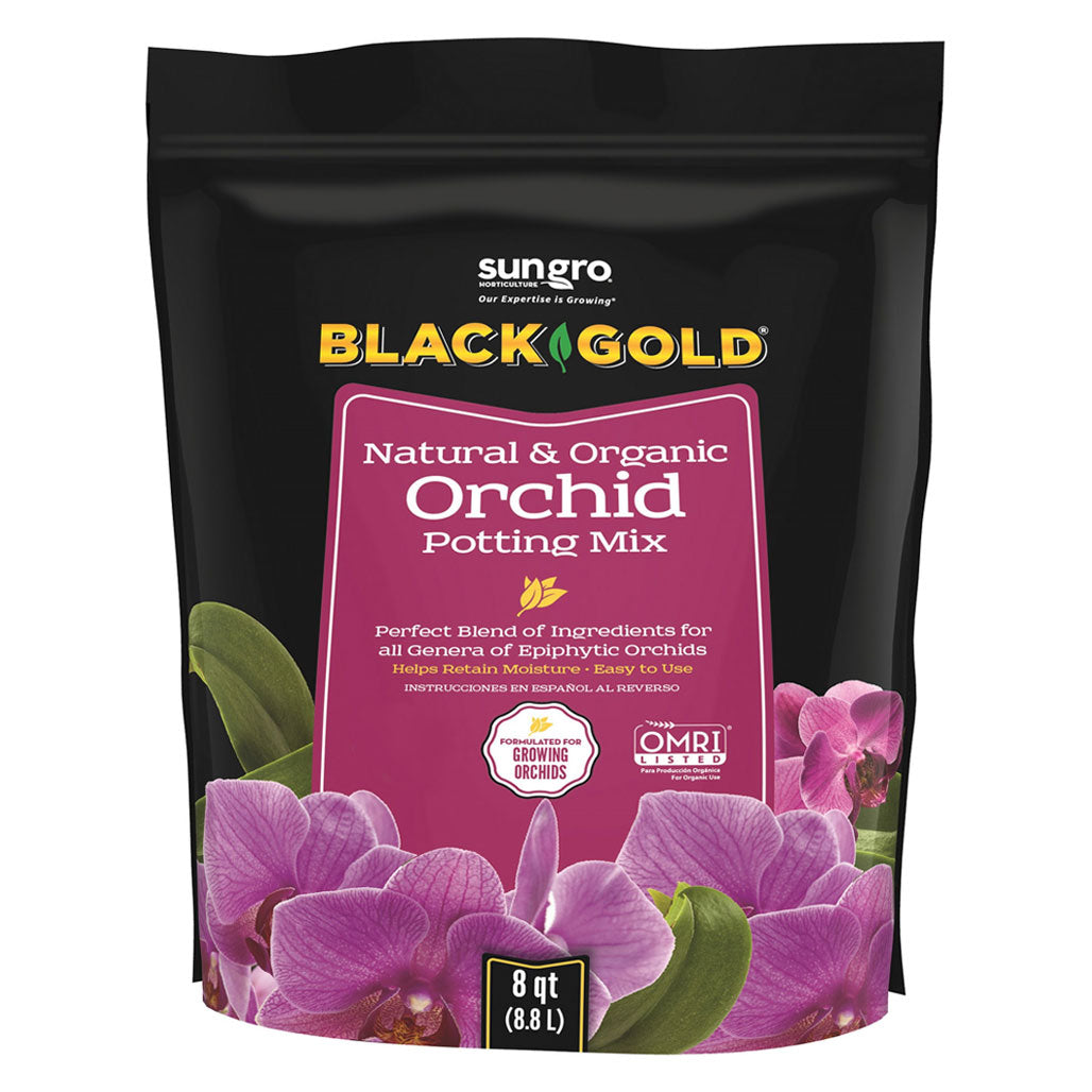 SunGro Horticulture Black Gold Orchid Mix, 8 Quart - Case of 8