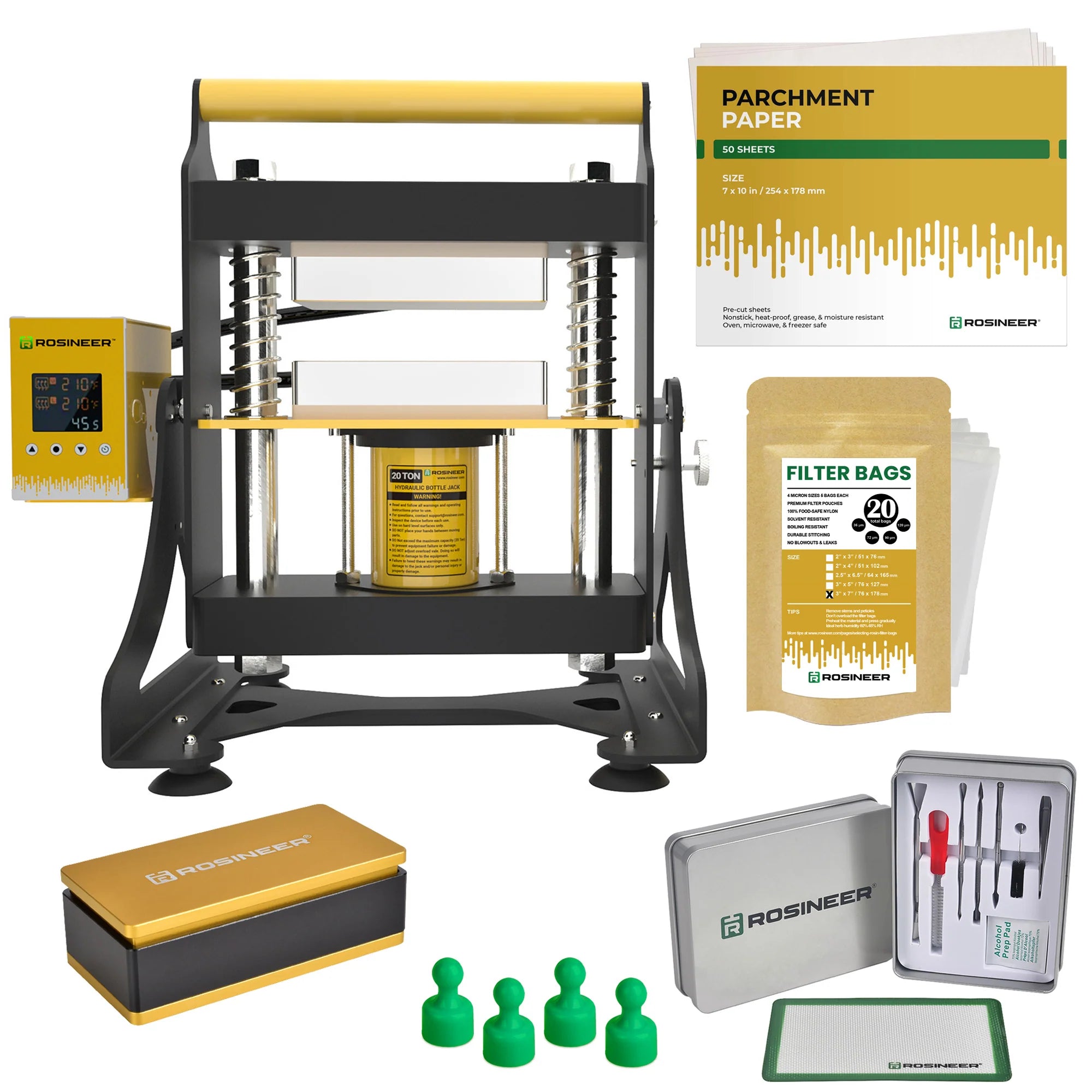 Rosineer SWING 20-Ton Hydraulic Rosin Press