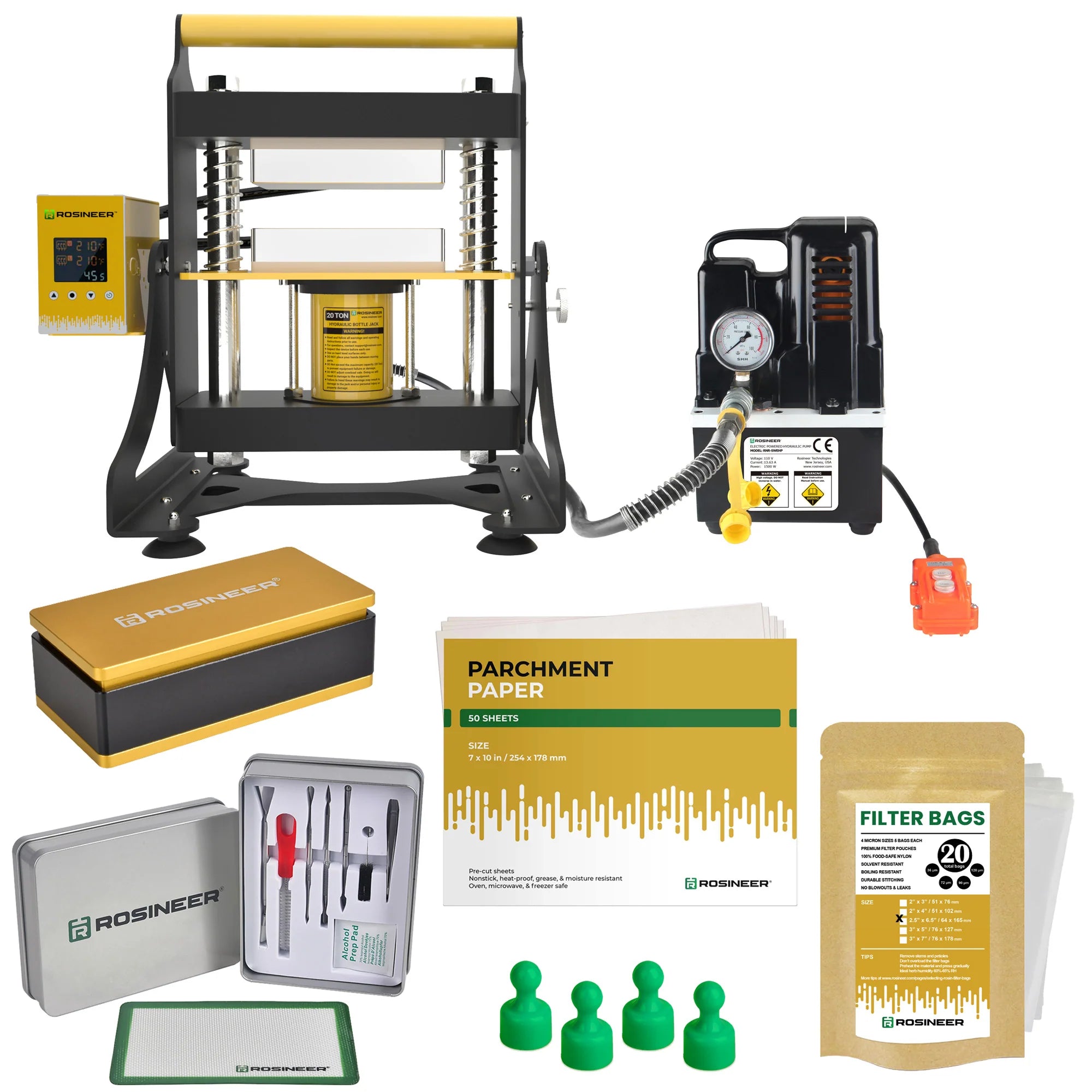 Rosineer SWING 20-Ton Hydraulic Rosin Press