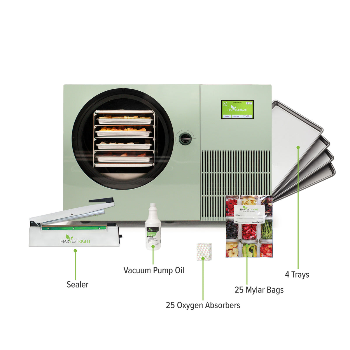 Harvest Right Countertop 360 Freeze Dryer, Sage Green